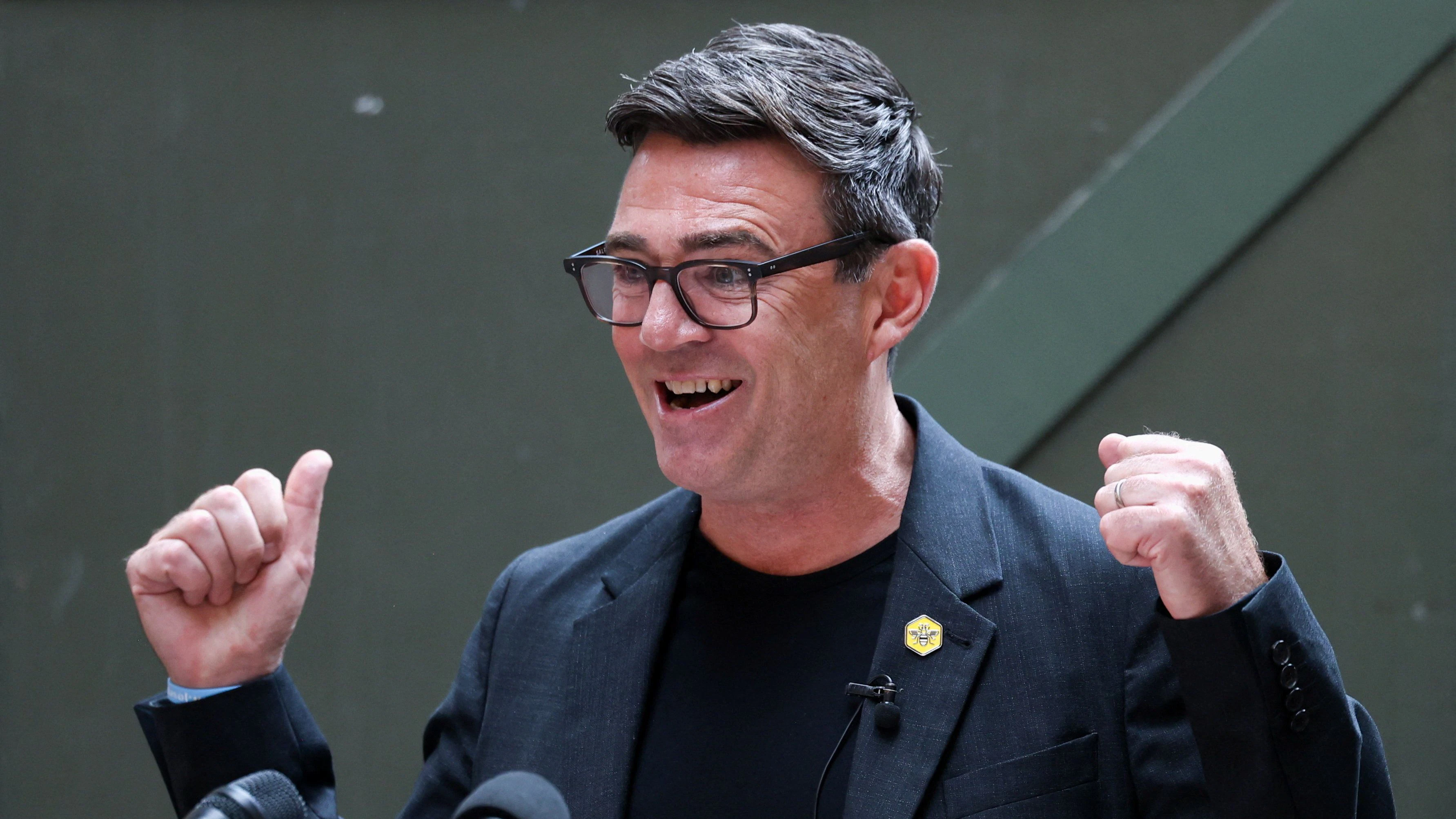 Andy Burnham, British member of parliament (MP) for Makerfield, delivers a speech at the People's History Museum in Manchester, Britain, June 29, 2026. REUTERS/Temilade Adelaja