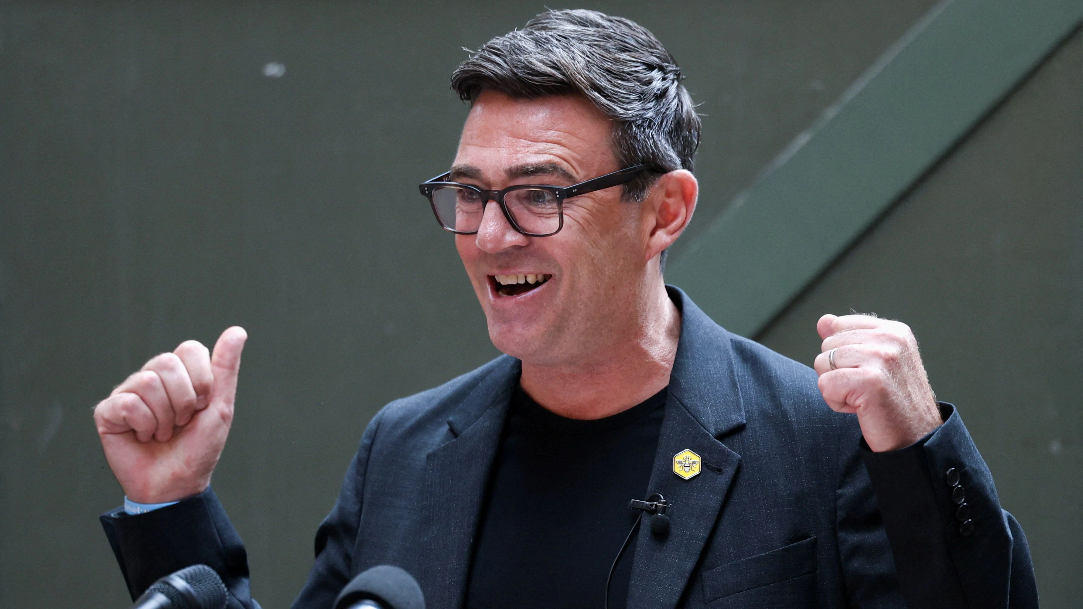 Andy Burnham, British member of parliament (MP) for Makerfield, delivers a speech at the People's History Museum in Manchester, Britain, June 29, 2026. REUTERS/Temilade Adelaja