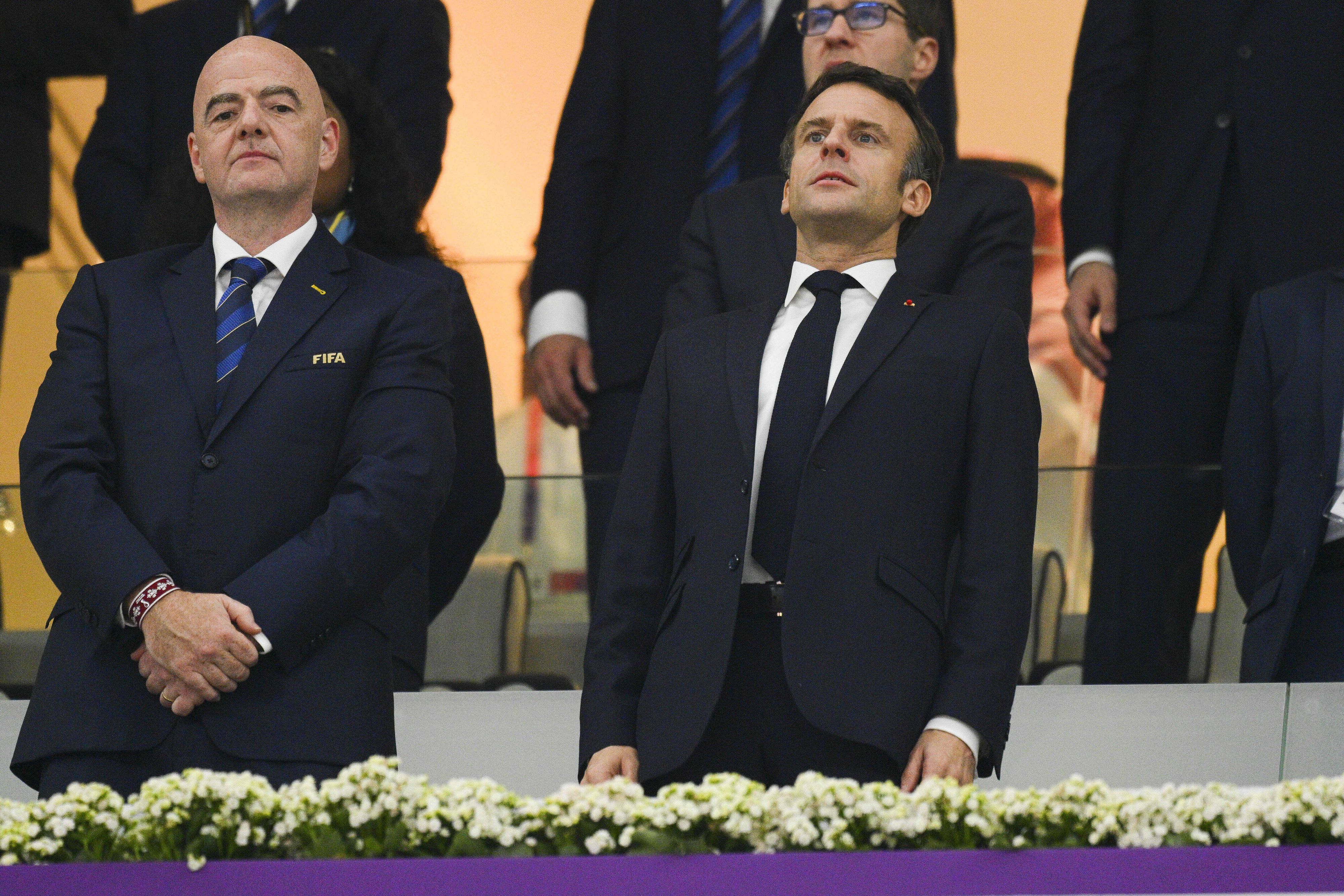 Gianni Infantino und Emanuel Macron.