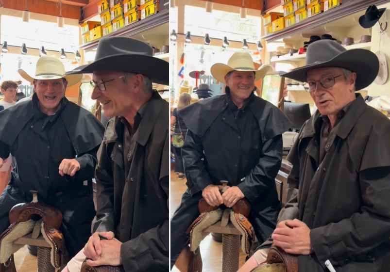 Andi Herzog und Rainer Pariasek als Billy The Kid und Wyatt Earp