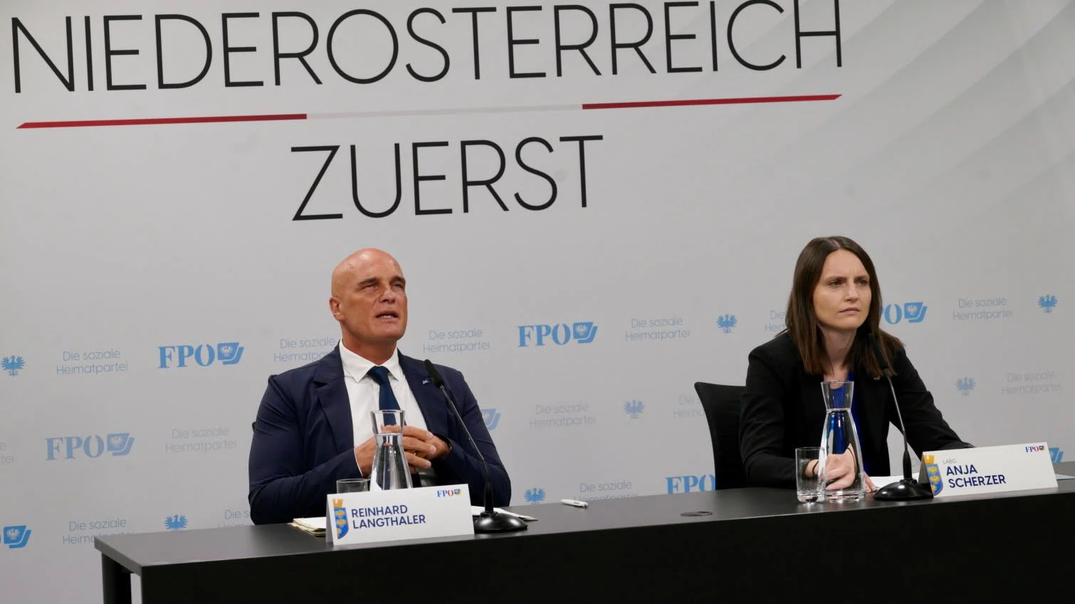 FW-Generalsekretär Reinhard Langthaler und FPÖ Niederösterreich LAbg. Anja Scherzer