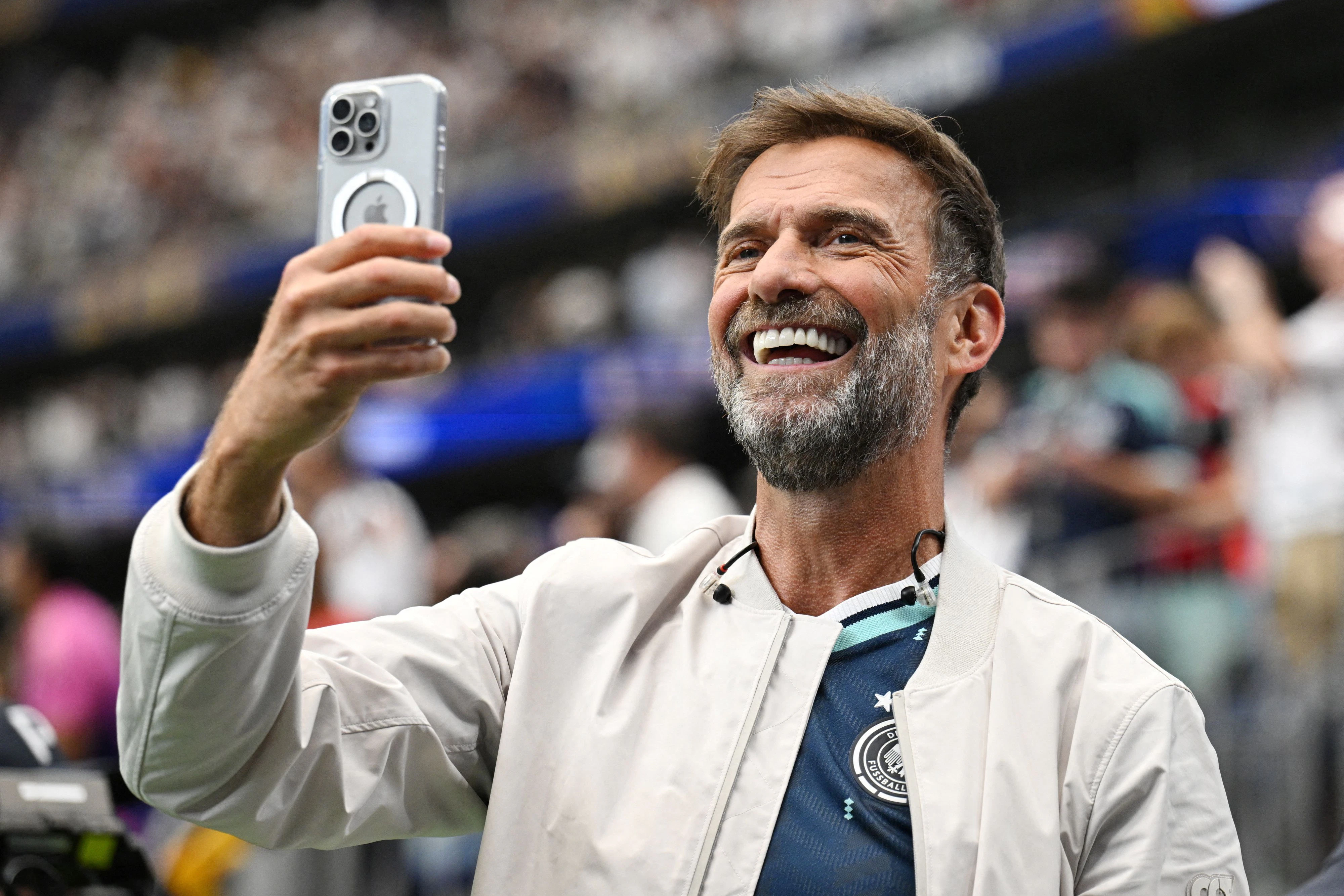 Trainer-Legende Jürgen Klopp bei der WM in den USA: Derzeit noch "Global Head of Soccer" bei Red Bull, vielleicht schon bald deutscher Nationalteamchef
