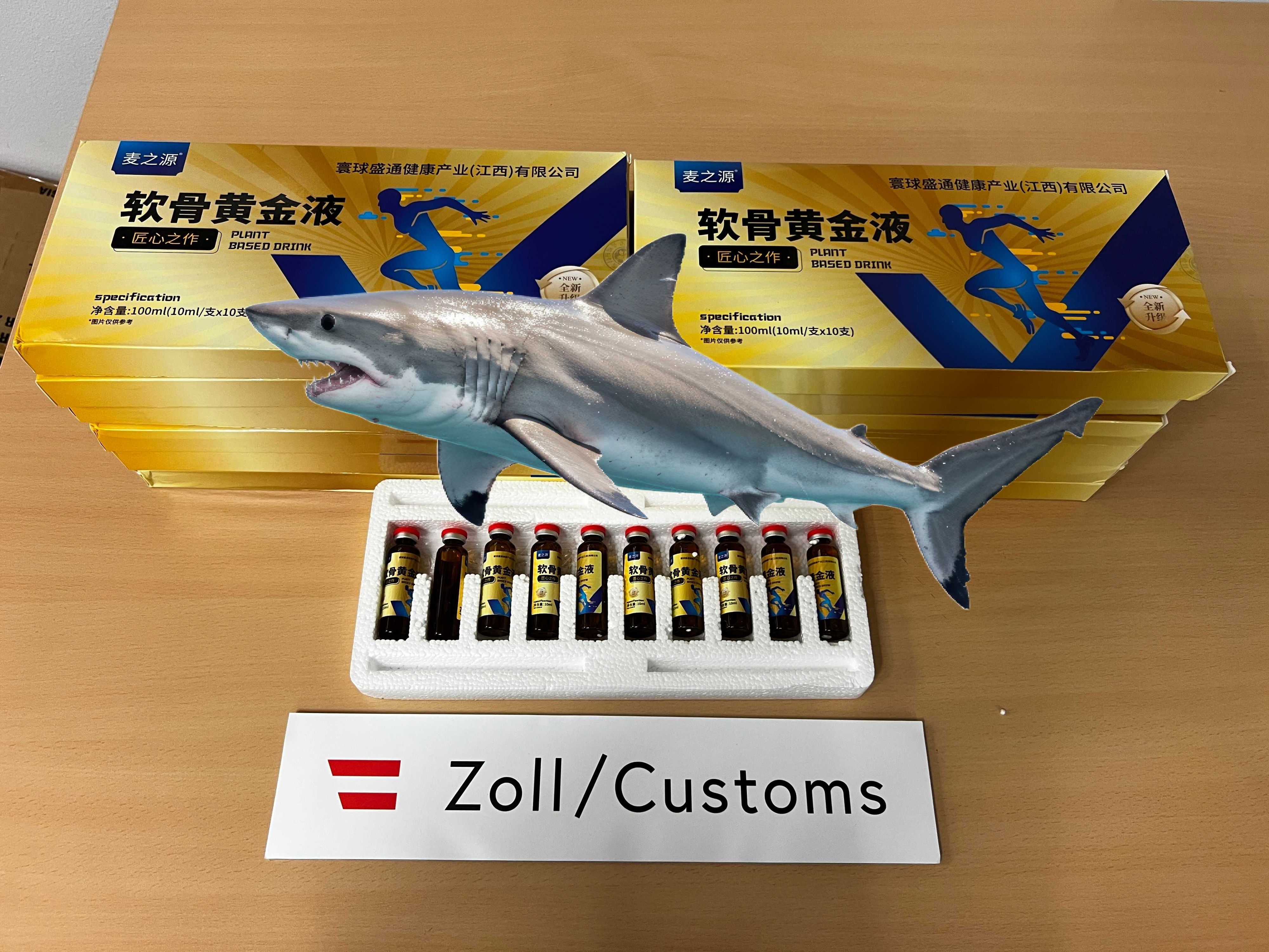 Chinese hatte Haifisch-Extrakt im Gepäck
