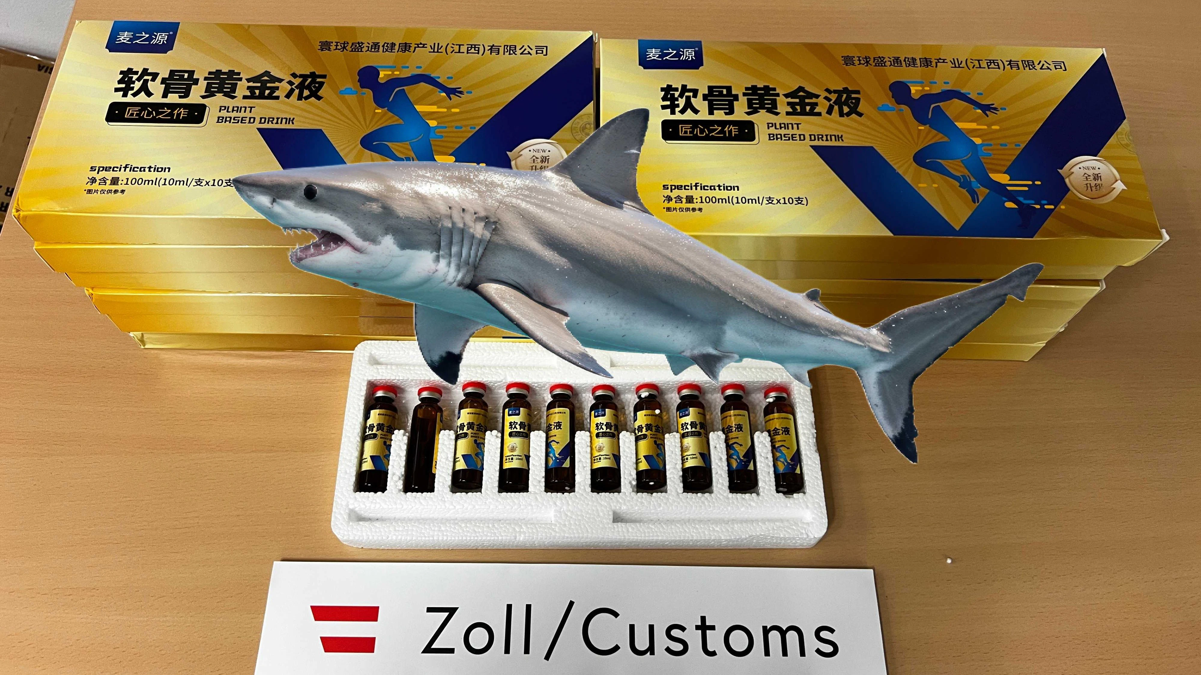 Chinese hatte Haifisch-Extrakt im Gepäck