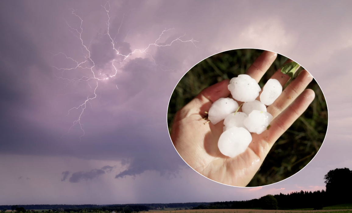 Heute.at - Monster-Hagel! Superzelle zieht mit Blitzen durch
