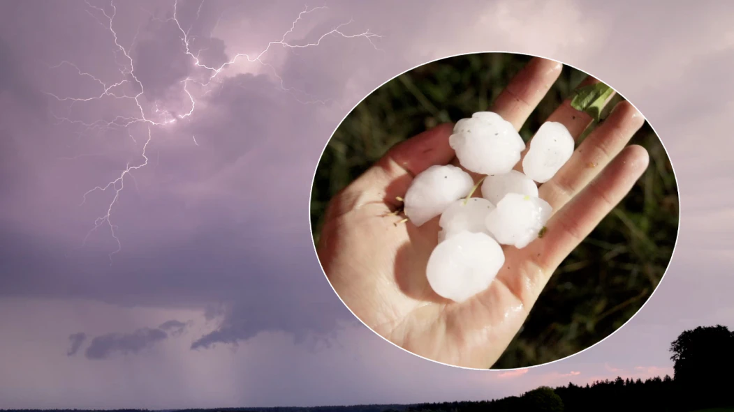Heute.at - Monster-Hagel! Superzelle zieht mit Blitzen durch