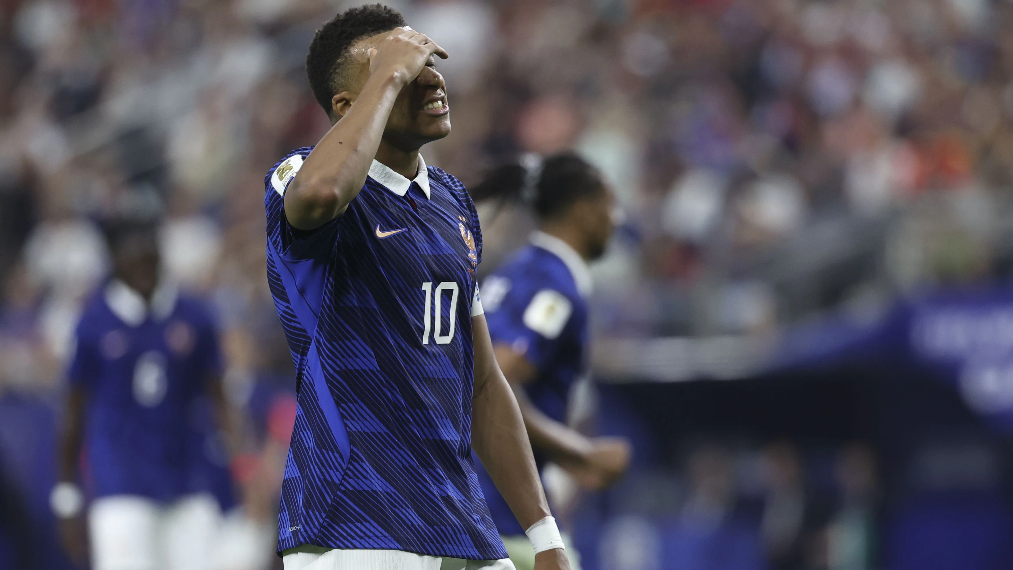 ARLINGTON,TEXAS,USA,14.JUL.26 - SOCCER - FIFA World Cup 2026, semifinal, France vs Spain. Image shows the disappointment of Kylian Mbappe (FRA). Photo: GEPA pictures/ Icon Sport/ Johnny Fidelin - ATTENTION - COPYRIGHT FOR AUSTRIAN CLIENTS ONLY