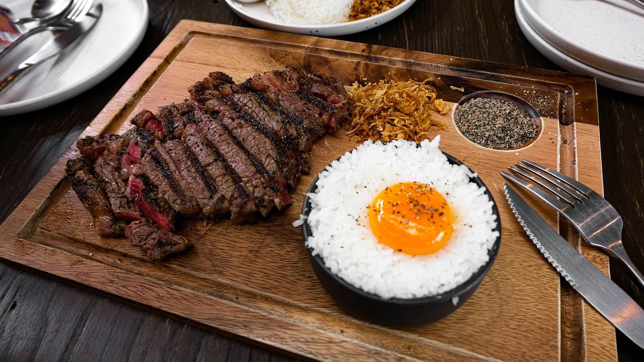 Saftiges Steak auf dem Teller