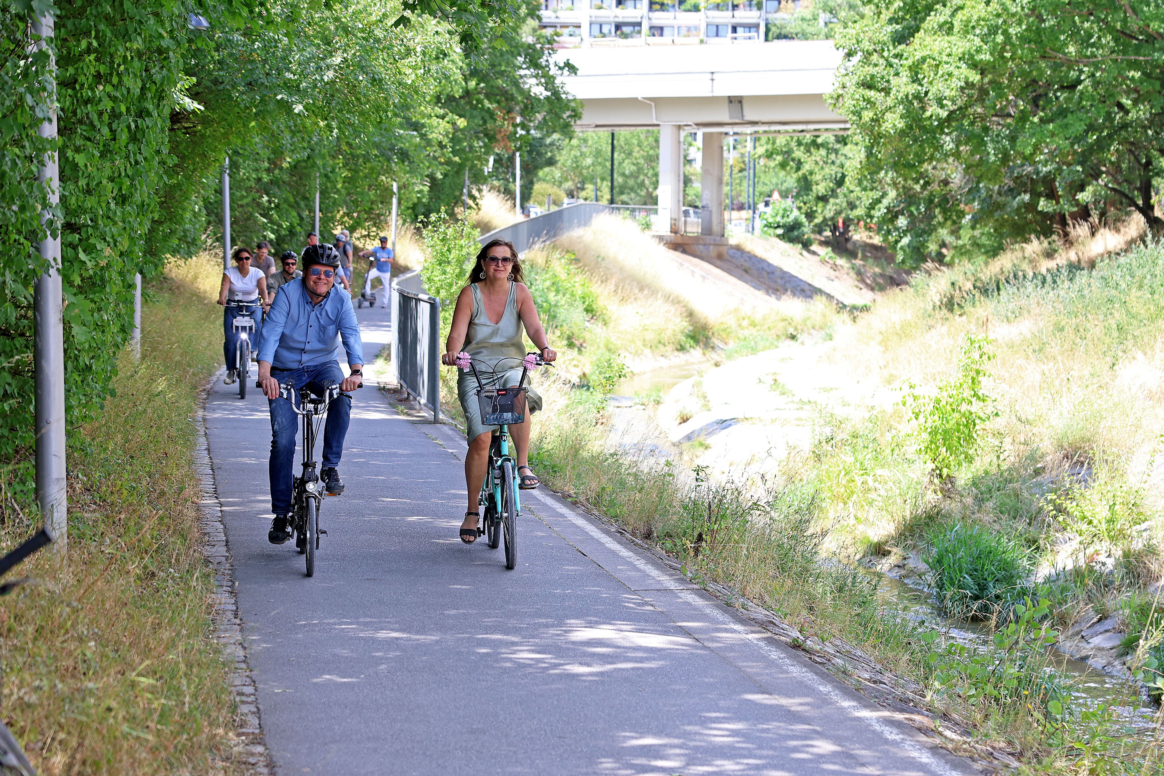 Fahrrad-Besichtigung des Projektes 