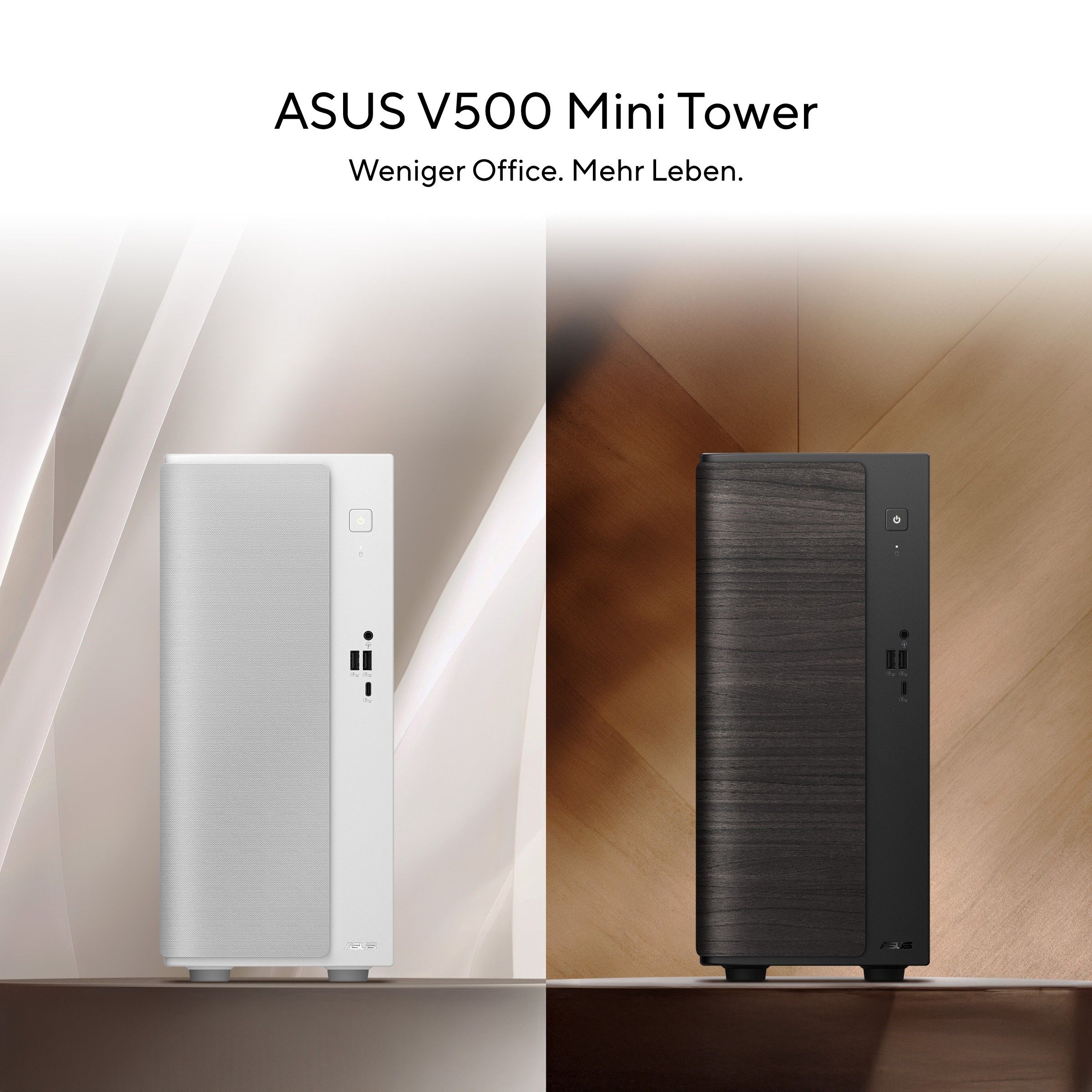 Ein Desktop-PC muss nicht klobig aussehen. Asus will mit dem neuen V500 Mini Tower Technik und Wohnraum verbinden.