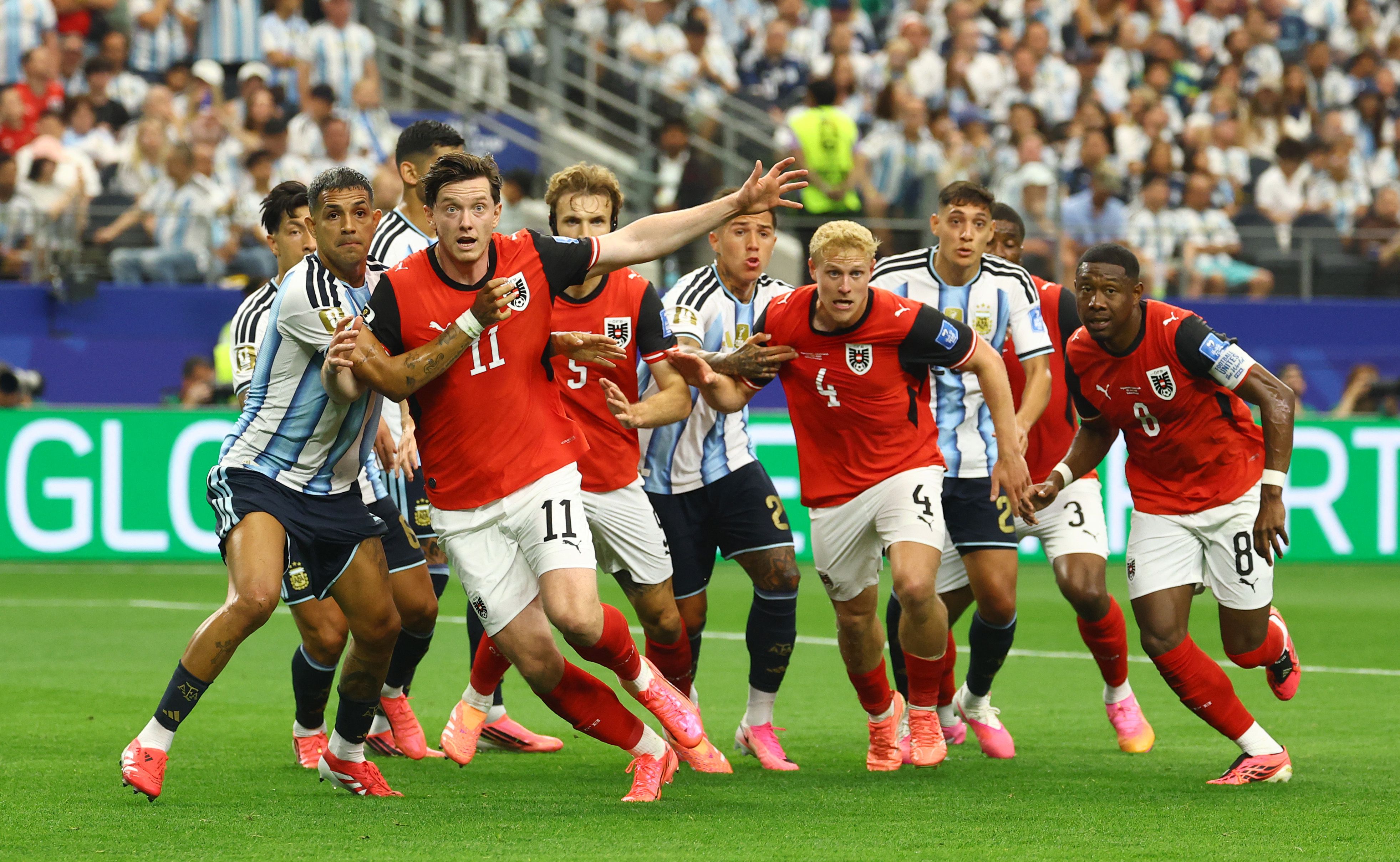 Österreichs Nationalteam im WM-Gruppenspiel gegen Argentinien.