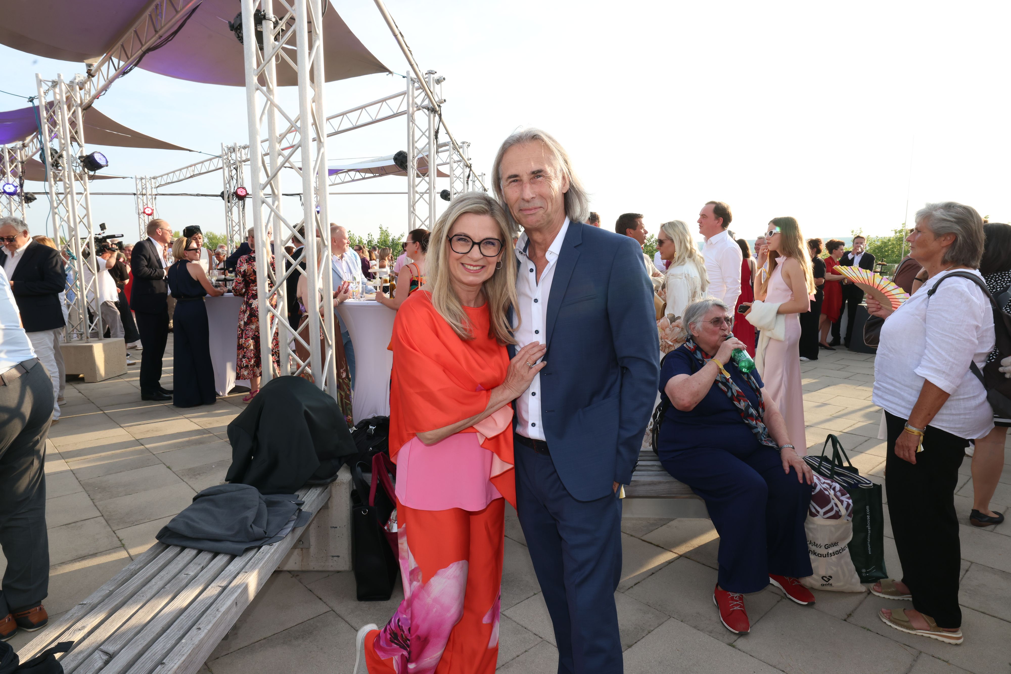Christa Kummer mit ihrem Mann Franz Hofbauer in Mörbisch