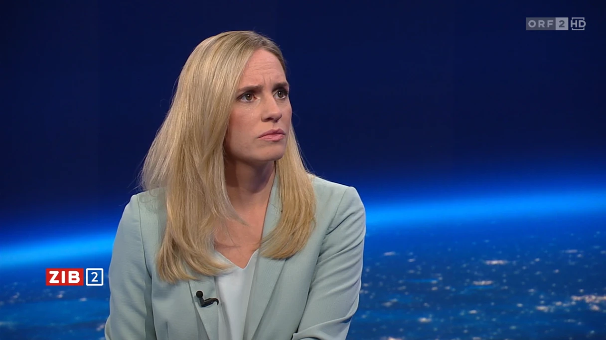ORF-Moderatorin Margit Laufer im Interview mit dem EU-Kommissar Magnus Brunner.