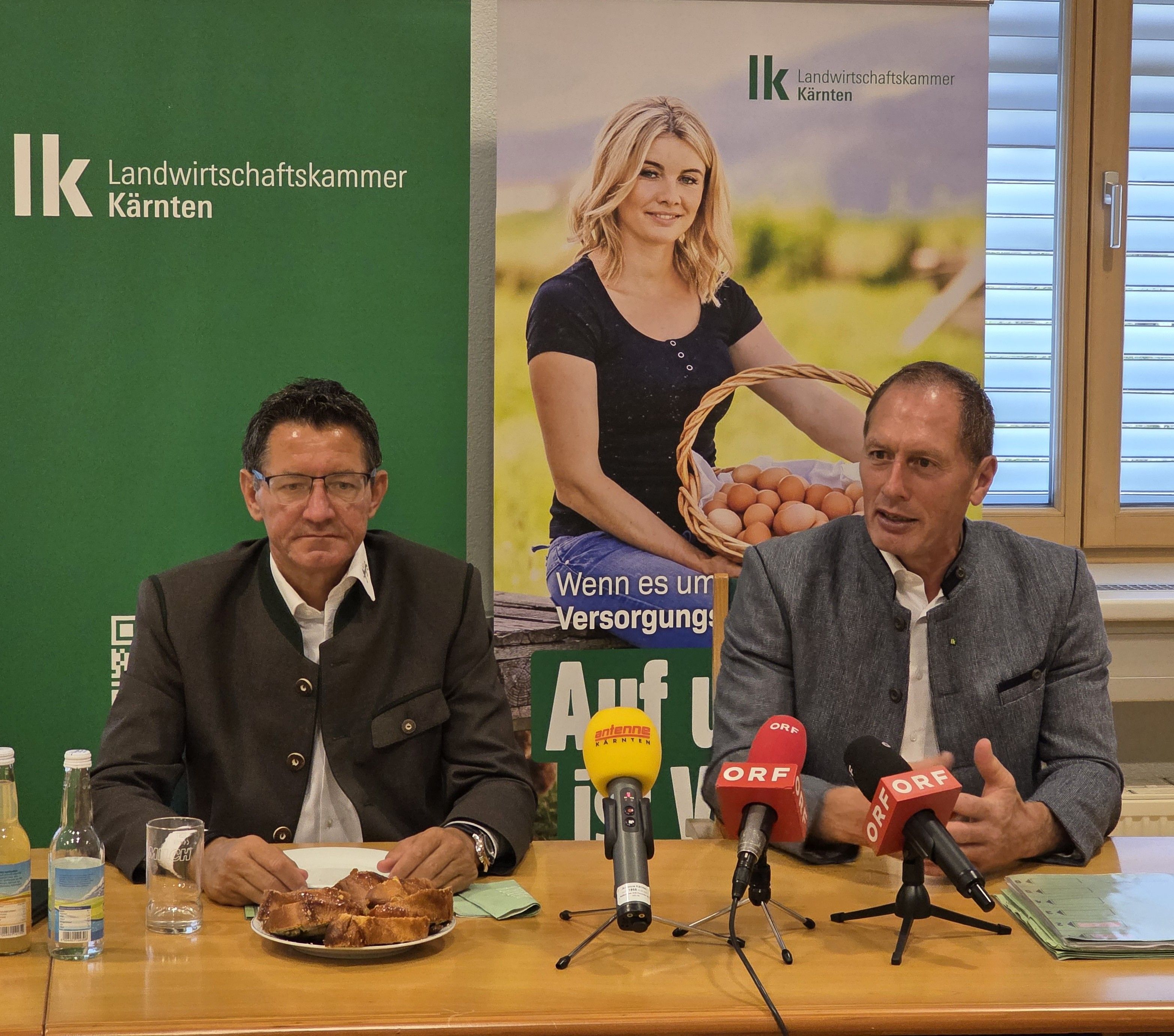 LK Kärnten-Präsident Siegfried Huber (l.) und LKÖ-Präsident Josef Moosbrugger erwarten einen 