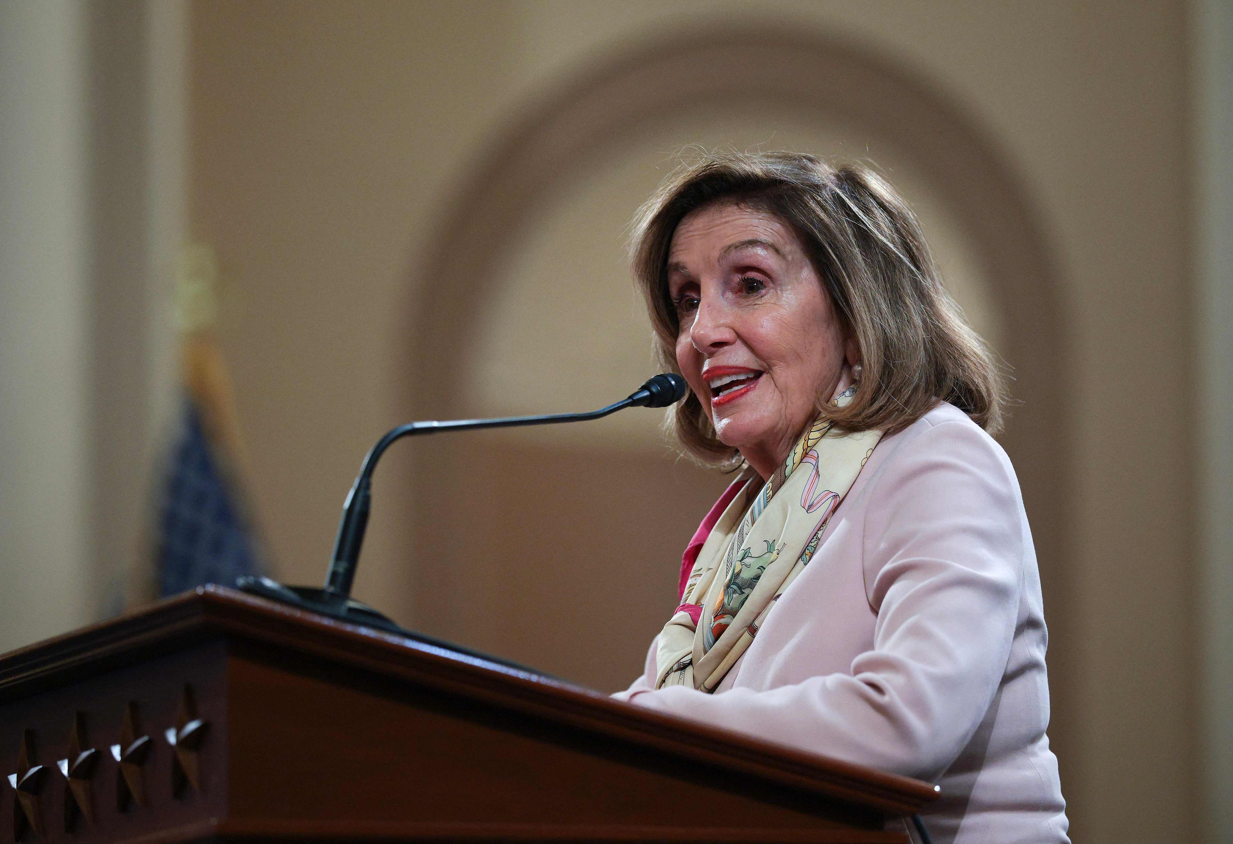 Nancy Pelosi, frühere Chefin des Repräsentantenhauses, gehört zu den 103 Demokraten, die Militärhilfen für Israel streichen wollen.