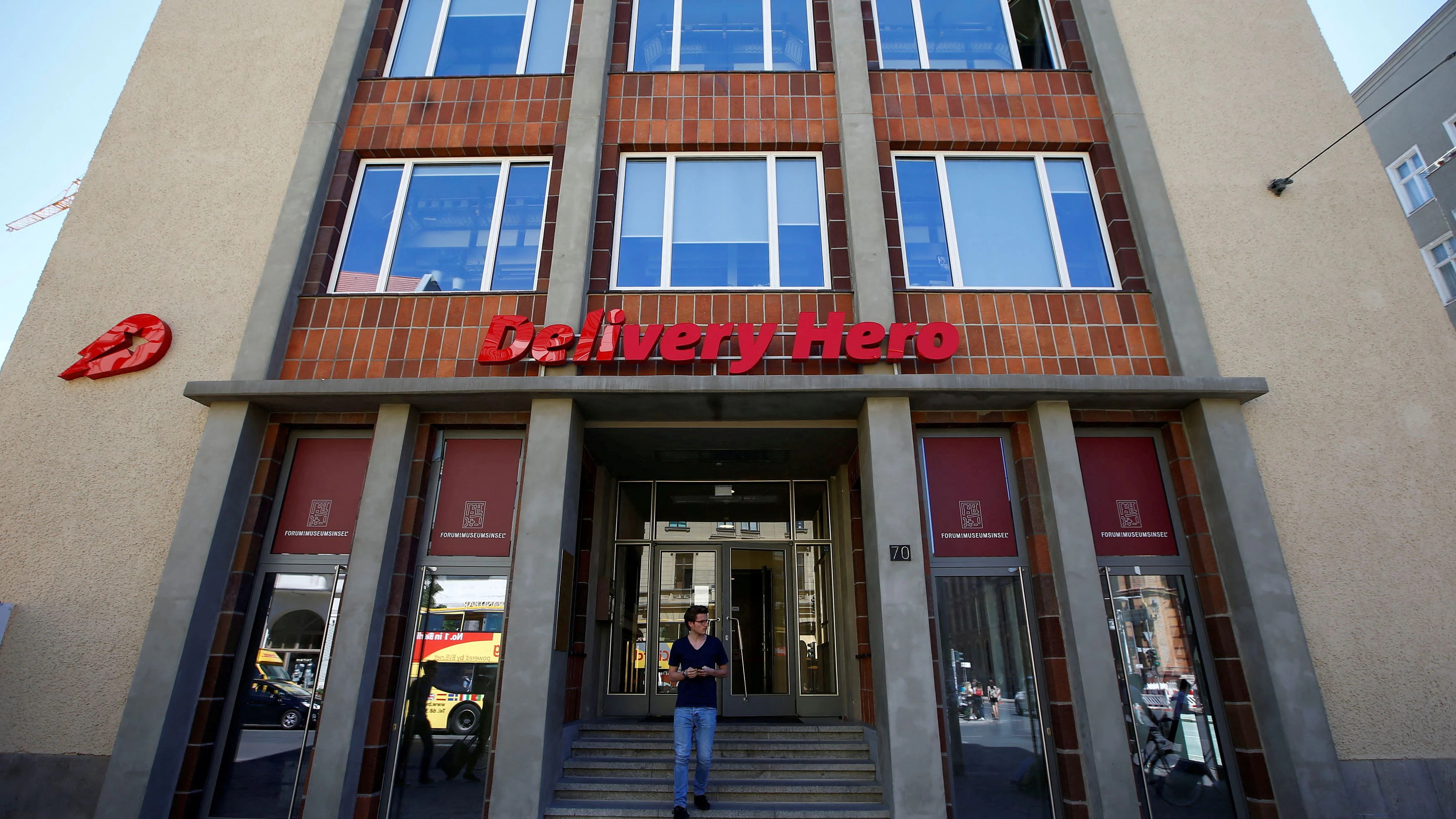 FILE PHOTO: The Delivery Hero headquarters is pictured in Berlin, Germany, June 2, 2017. The Berlin-based company Delivery Hero, one of Europe's largest internet start-ups. Picture taken June 2, 2017.   REUTERS/Fabrizio Bensch/File Photo