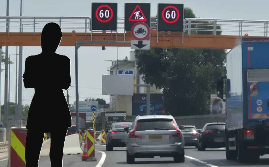 Im Baustellenbereich bei der Simmeringer Haide dürfen einspurige Fahrzeuge in Fahrtrichtung Flughafen aktuell nur den rechten Fahrstreifen benutzen.