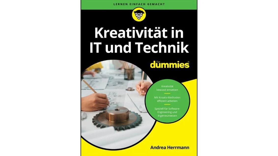 Herrmann, A. Kreativität in IT und Technik für Dummies 2026. 416 Seiten. Broschur. € 24,99 ISBN: 978-3-527-72172-6.
