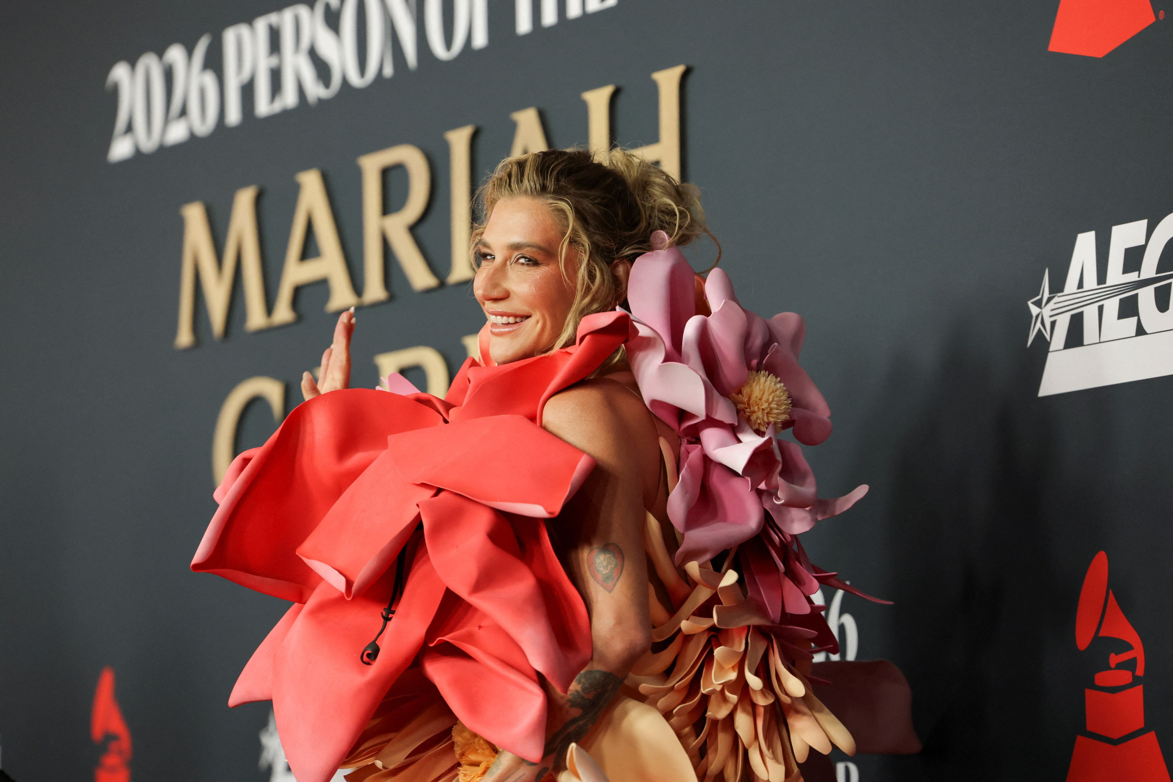 <strong>Kesha</strong> bei der MusiCares Person of the Year Gala zu Ehren von Mariah Carey in Los Angeles, Jänner 2026.