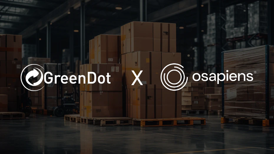 GreenDot und osapiens entwickeln erste integrierte KI Plattform für EPR-Compliance unter der PPWR in Europa.