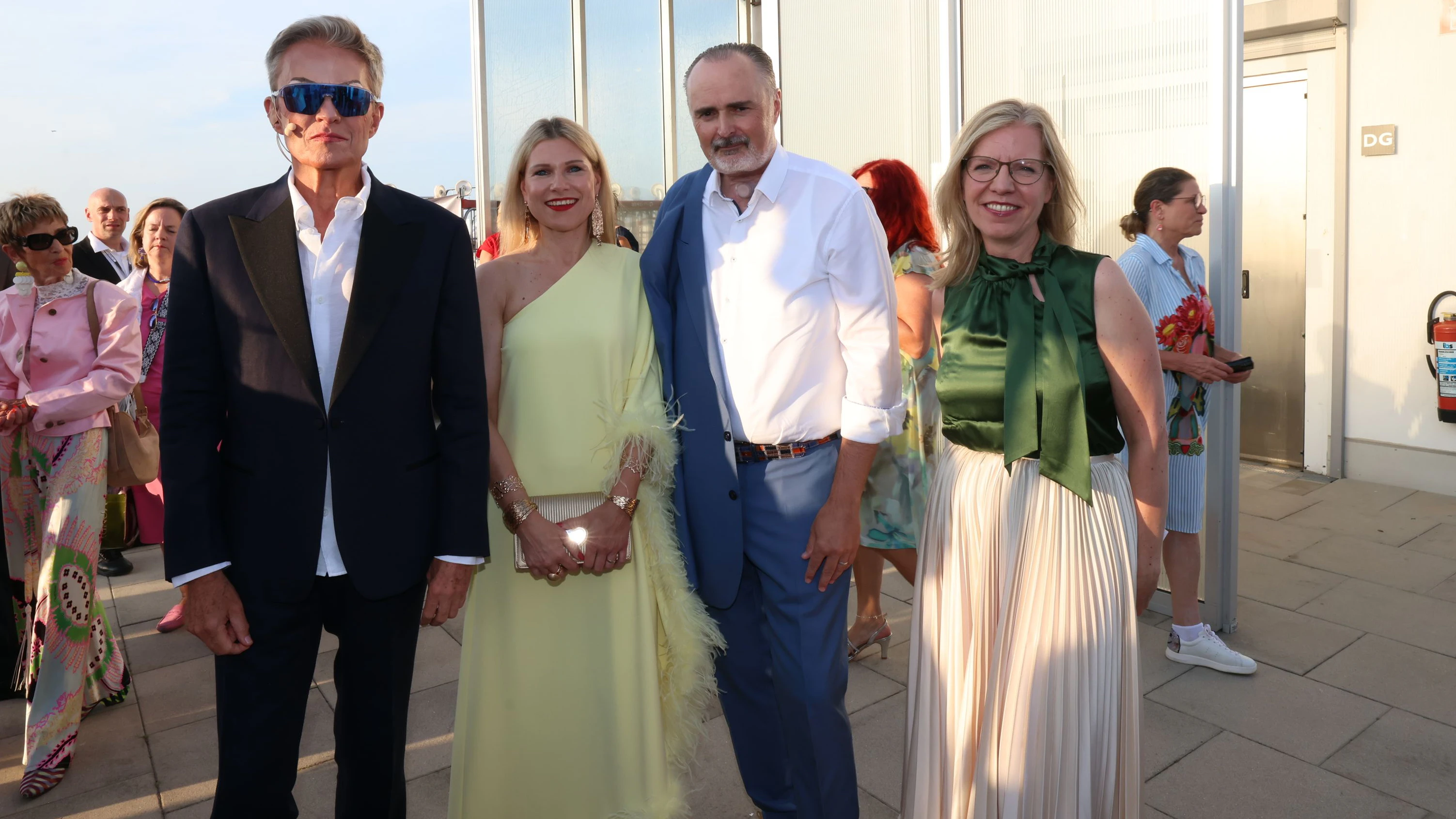 Alfons Haider mit Julia und Hans Peter Doskozil und Leonore Gewessler