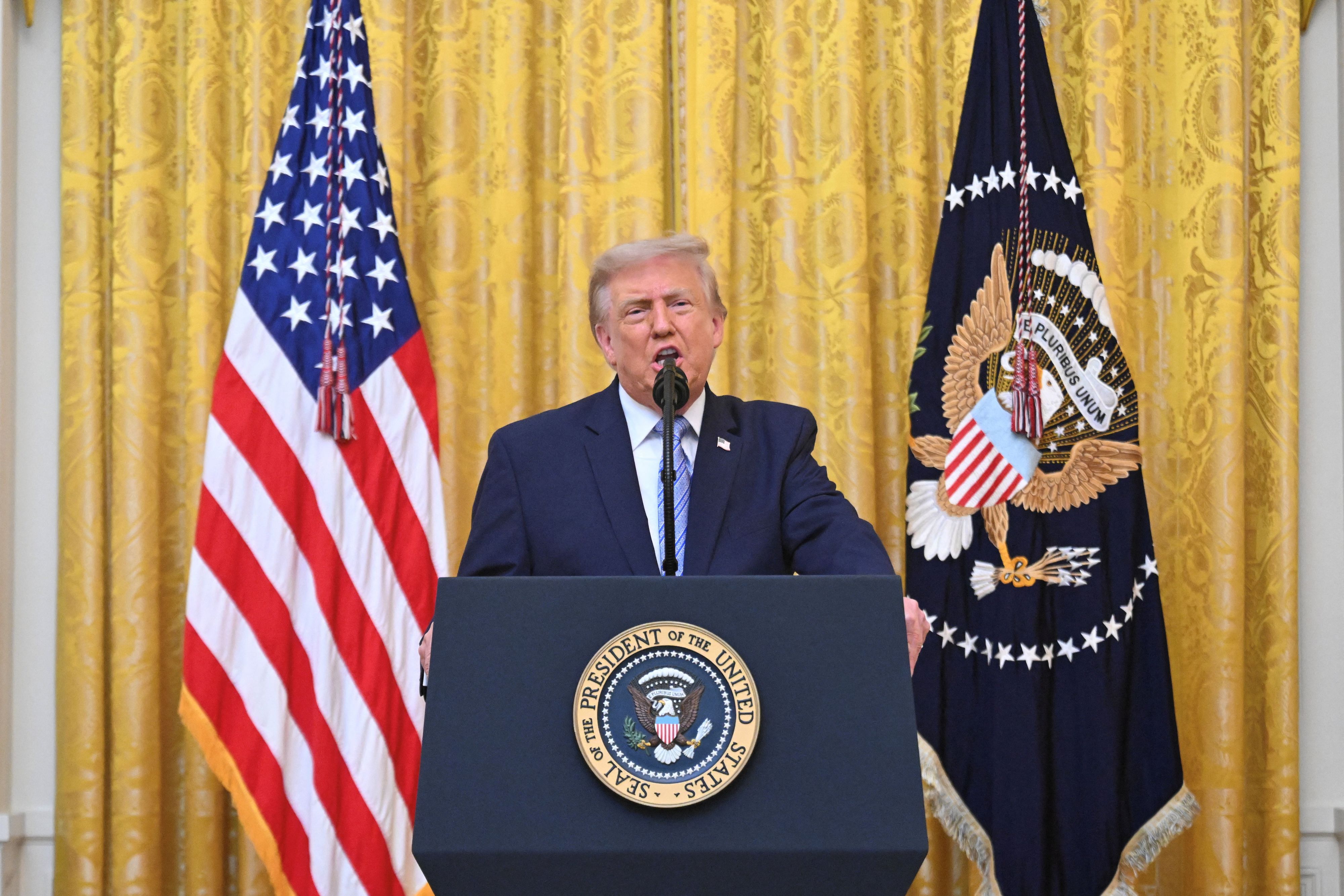 Donald Trump hielt eine große Rede an die Nation. 