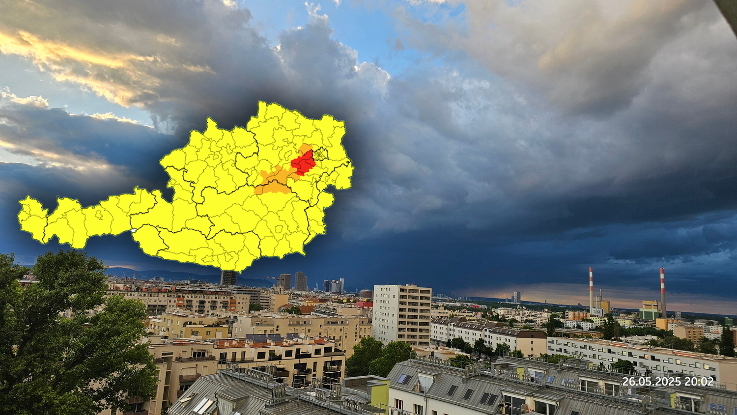 Heute.at - Rote Unwetterwarnung! Gewitterfront steuert auf Wien zu