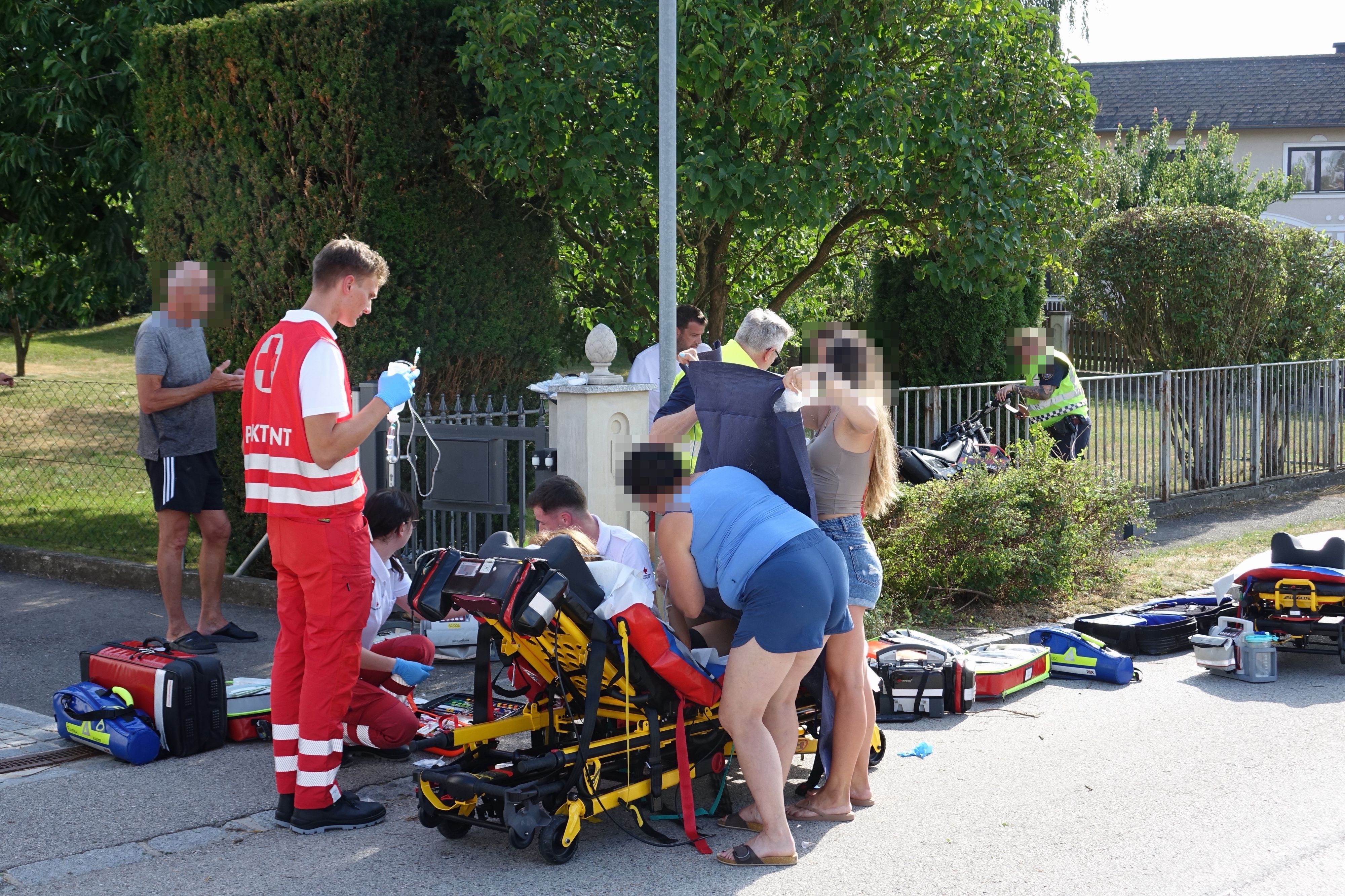 Beide Jugendlichen wurden in ein angrenzendes Gebüsch und gegen einen Gartenzaun geschleudert.
