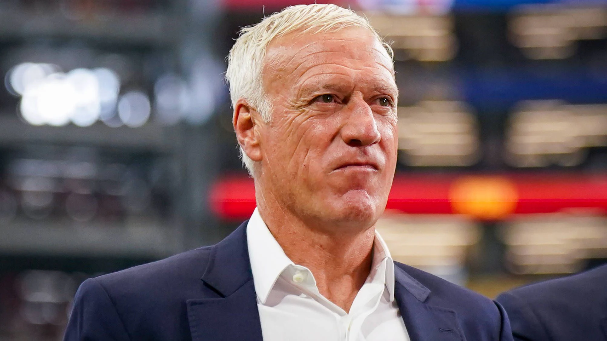 USA: Fussball FIFA World Cup, WM, Weltmeisterschaft, Fussball 2026, Halbfinale - Frankreich vs Spanien - Dallas Stadium in Arlington, Texas: Didier Deschamps Trainer, Frankreich Mimik, Gesichtsausdruck, Emotion, Einzelaufnahme *** USA Soccer 2026 FIFA World Cup, Semifinal: France vs. Spain, Dallas Stadium in Arlington, Texas Didier Deschamps, Coach, France facial expressions, emotions, close-up shot Copyright: xJOERANxSTEINSIEKx