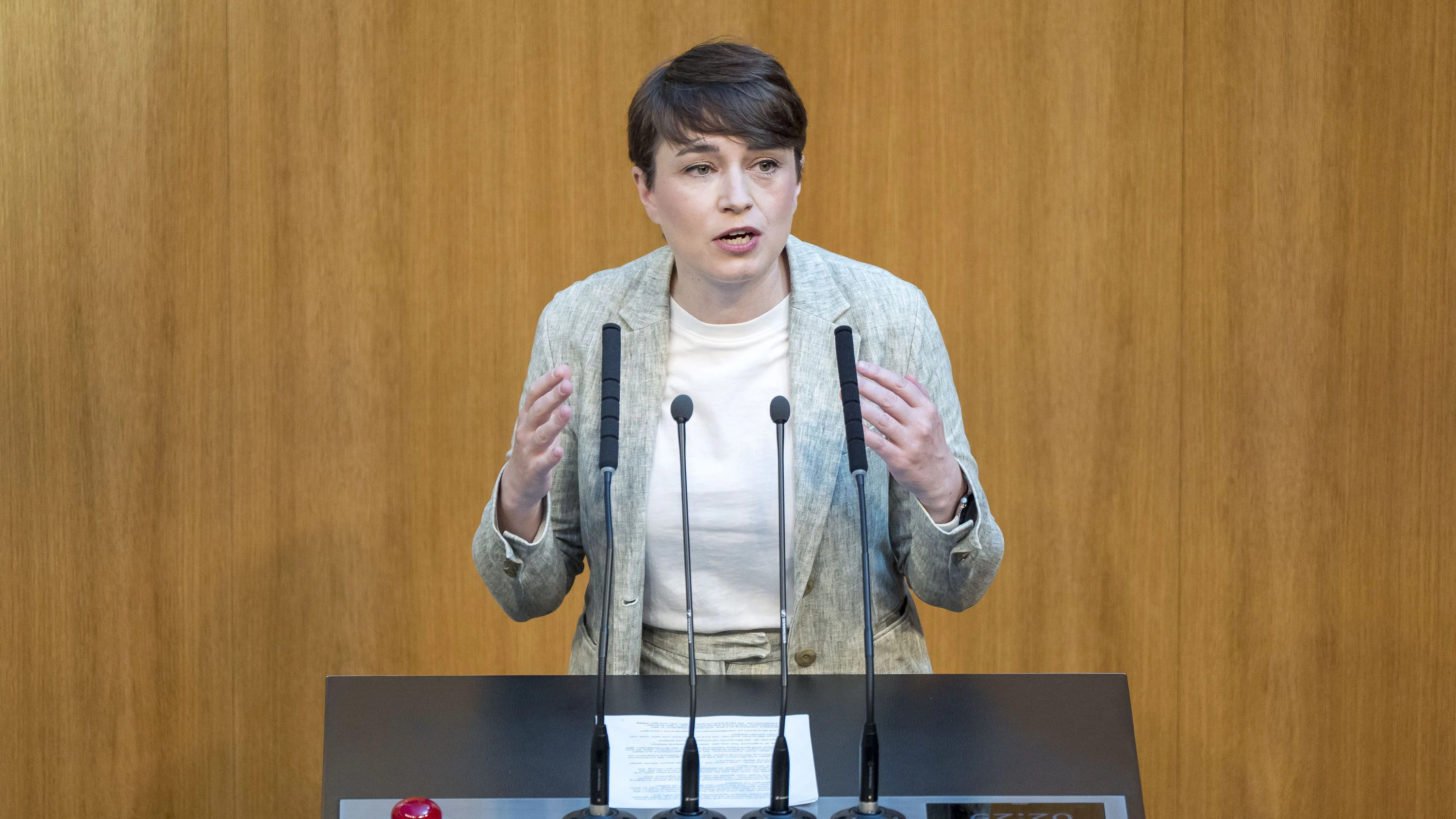 Sigrid Maurer im Rahmen einer Nationalratssitzung im Parlament, Plenum, 20260520 Foto: Helmut Graf/Tageszeitung Heute