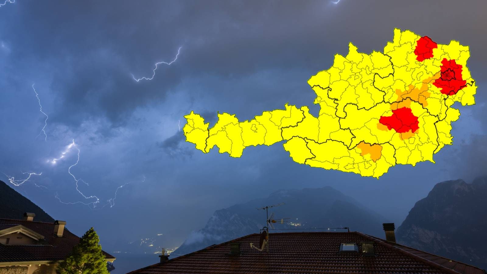 Heute.at - Gewitter-Alarm! Warnstufe Rot für mehrere Bundesländer