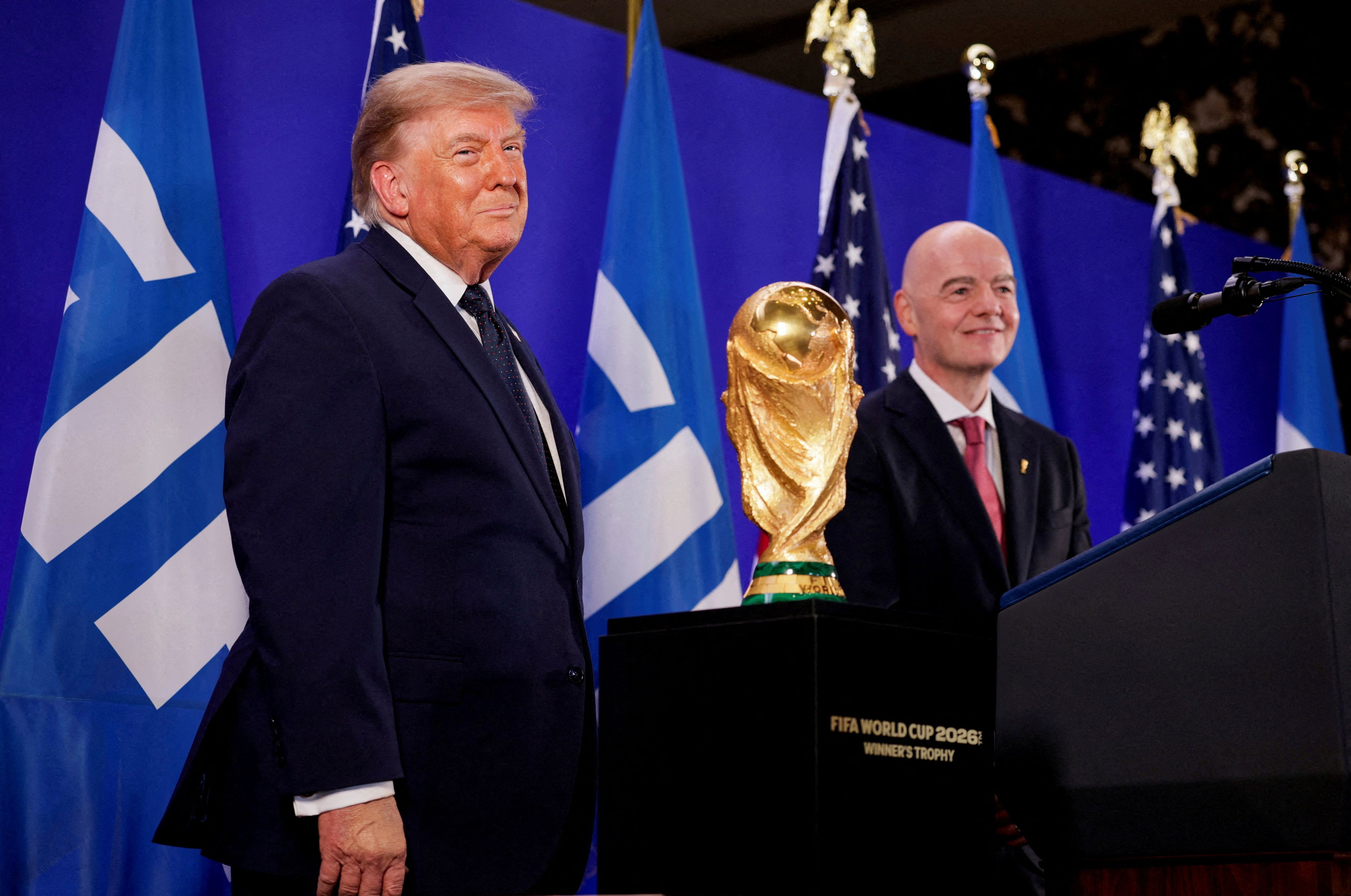 US-Präsident Donald Trump lobt FIFA-Boss Gianni Infantino. 
