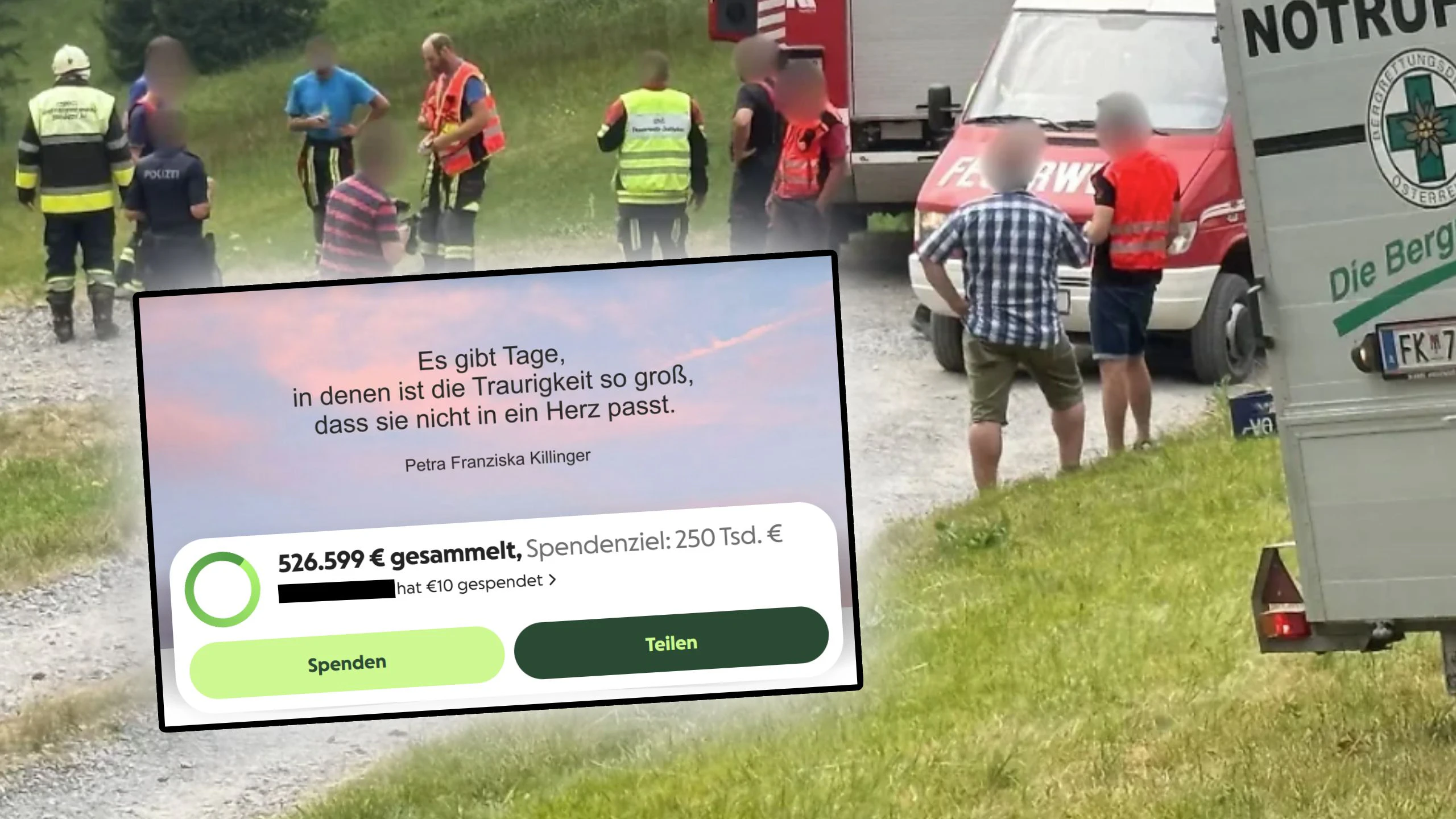 Heute.at - Vater und Tochter (6) tot – Österreicher helfen Familie