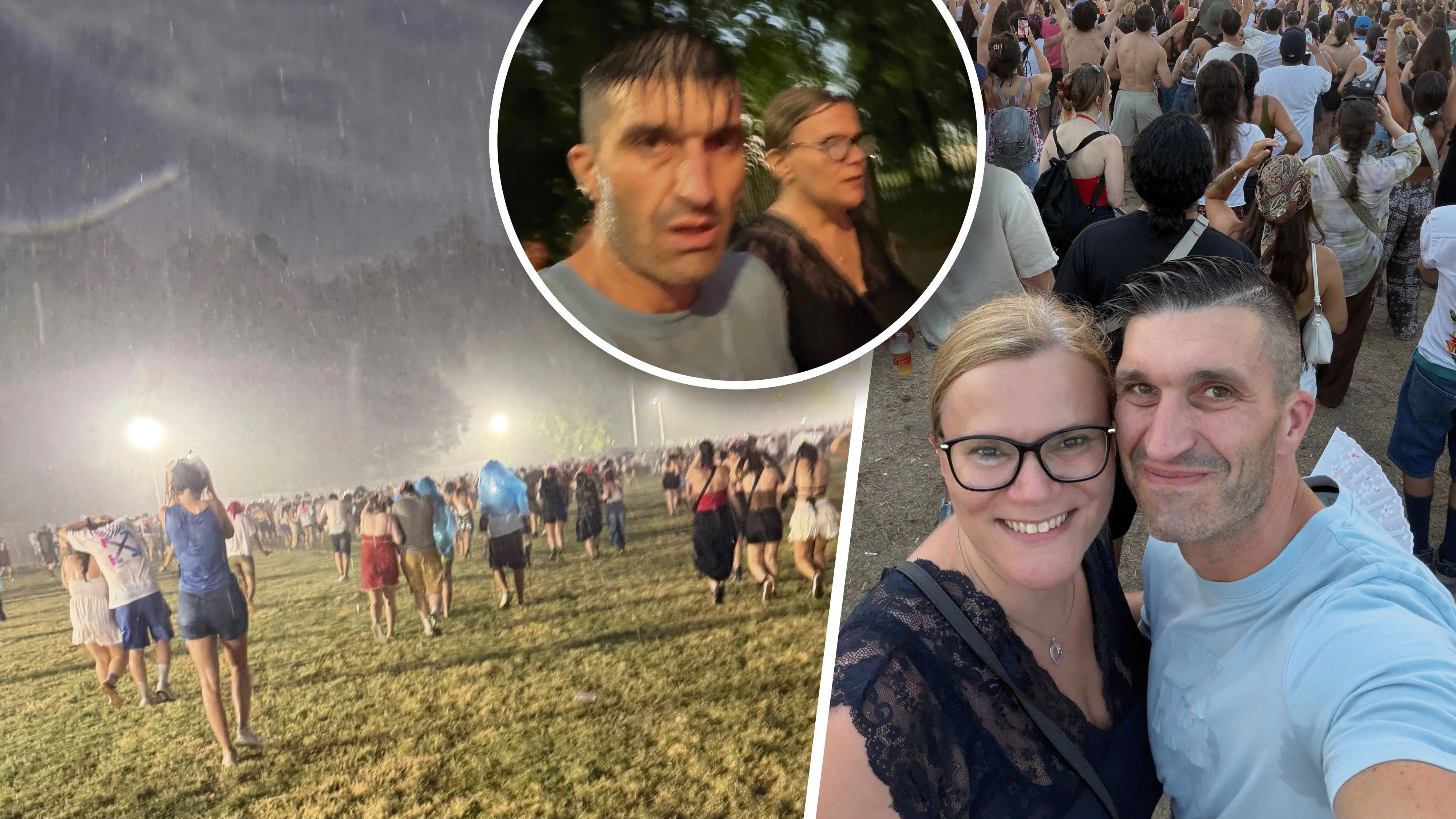 Heftiger Regen und Hagel bei Konzert von Bad Bunny; mittendrin: Gernot Buchegger und seine Frau Sandra