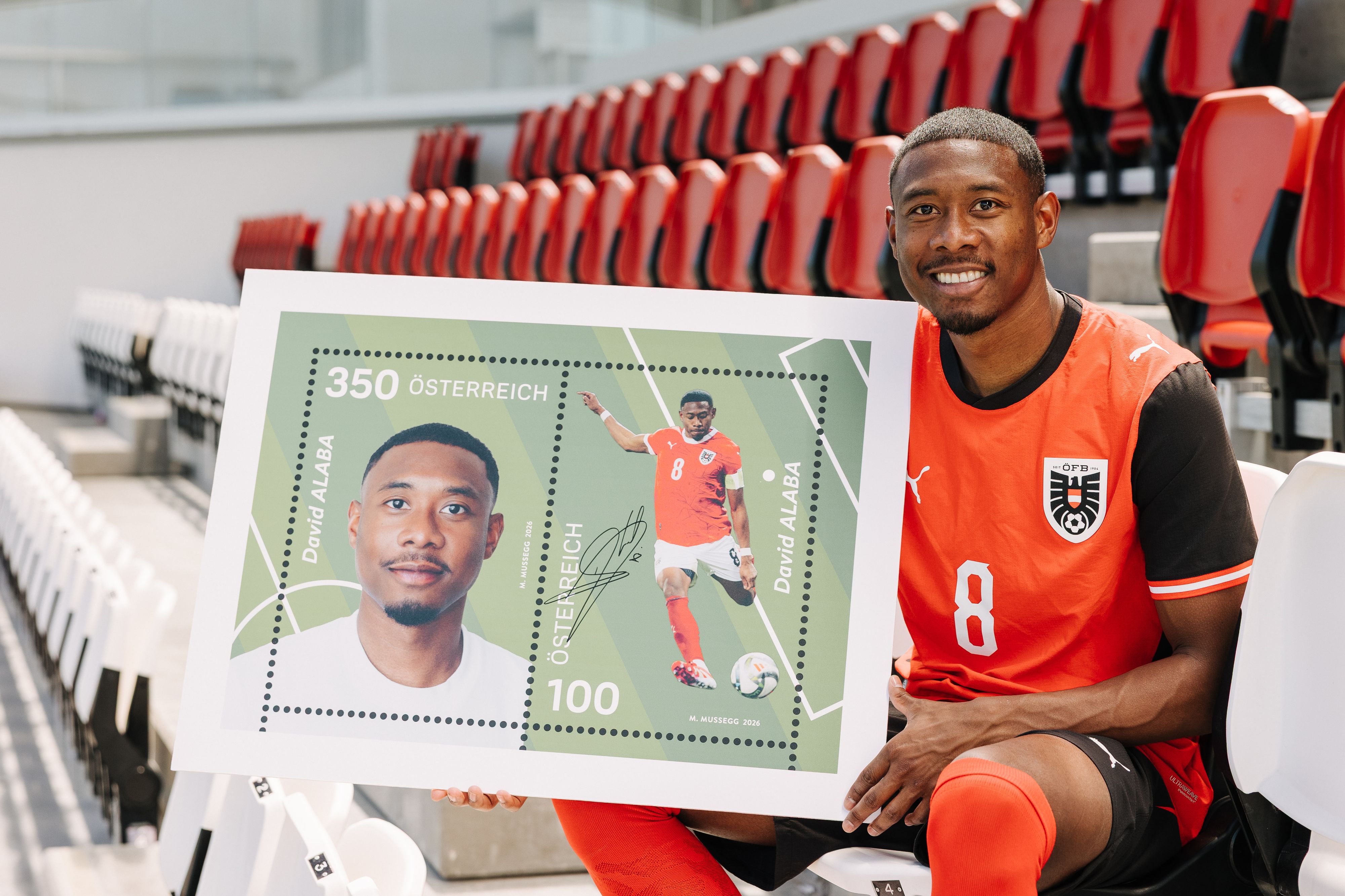 160.000 Mal David Alaba: Star-Kicker bekommt seine eigene Briefmarke.