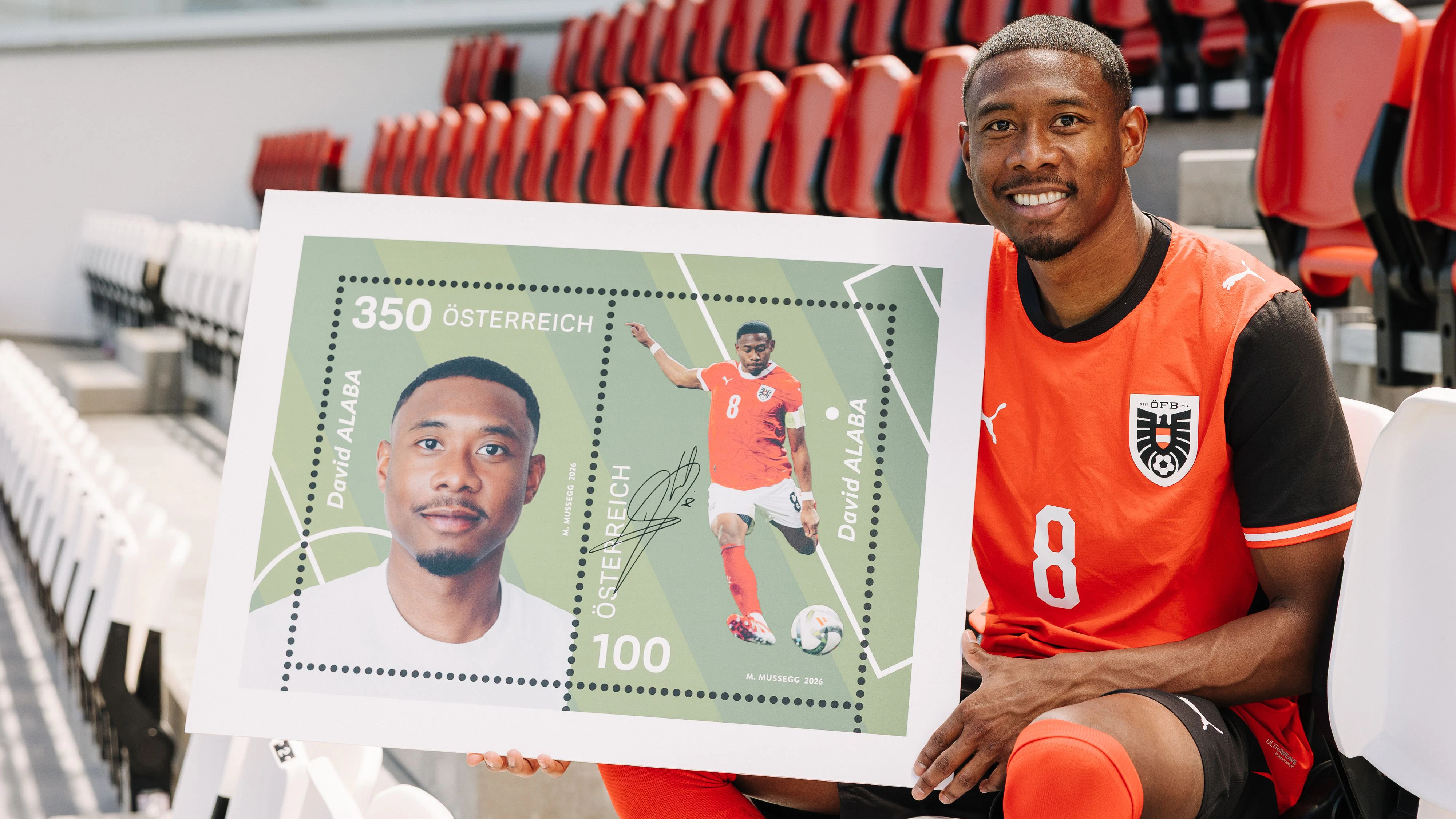 160.000 Mal David Alaba: Star-Kicker bekommt seine eigene Briefmarke.