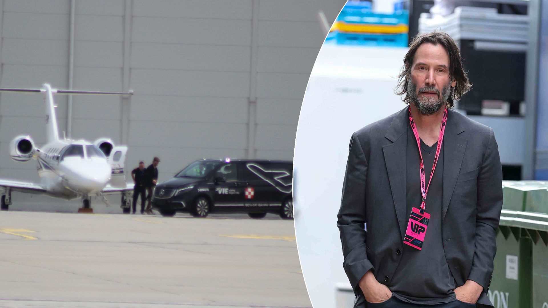 Heute.at - Keanu Reeves landet mit Privatjet in Wien