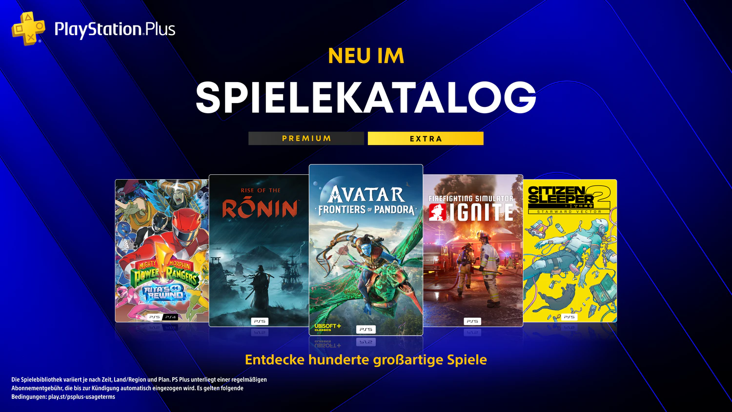 PlayStation Plus Extra- & Premium-Neuzugänge im Juli 2026.