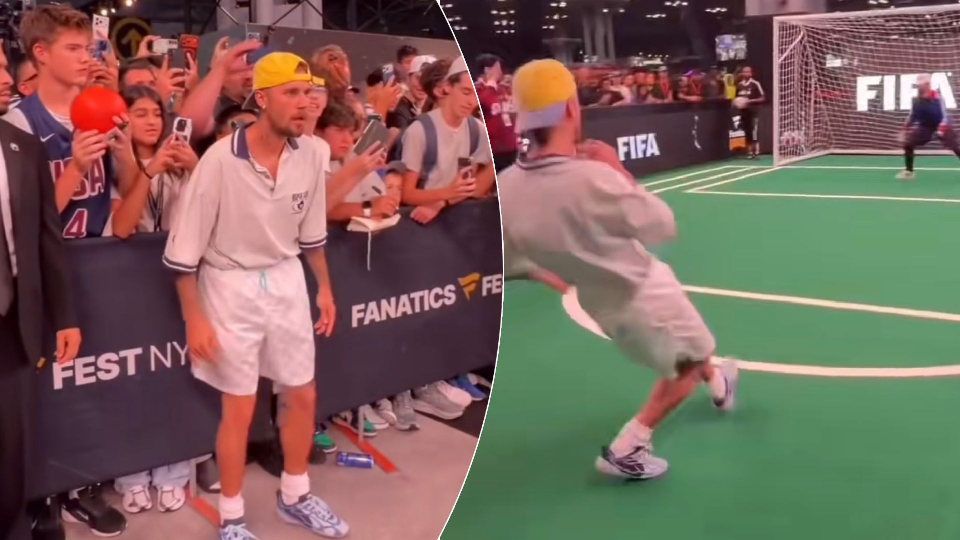 Justin Bieber kann definitiv kicken.