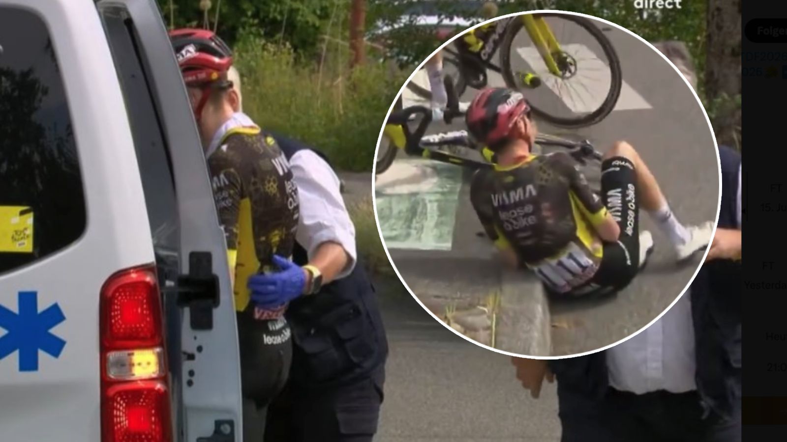 Heute.at - Tour-Mitfavorit muss nach Horror-Sturz aufgeben