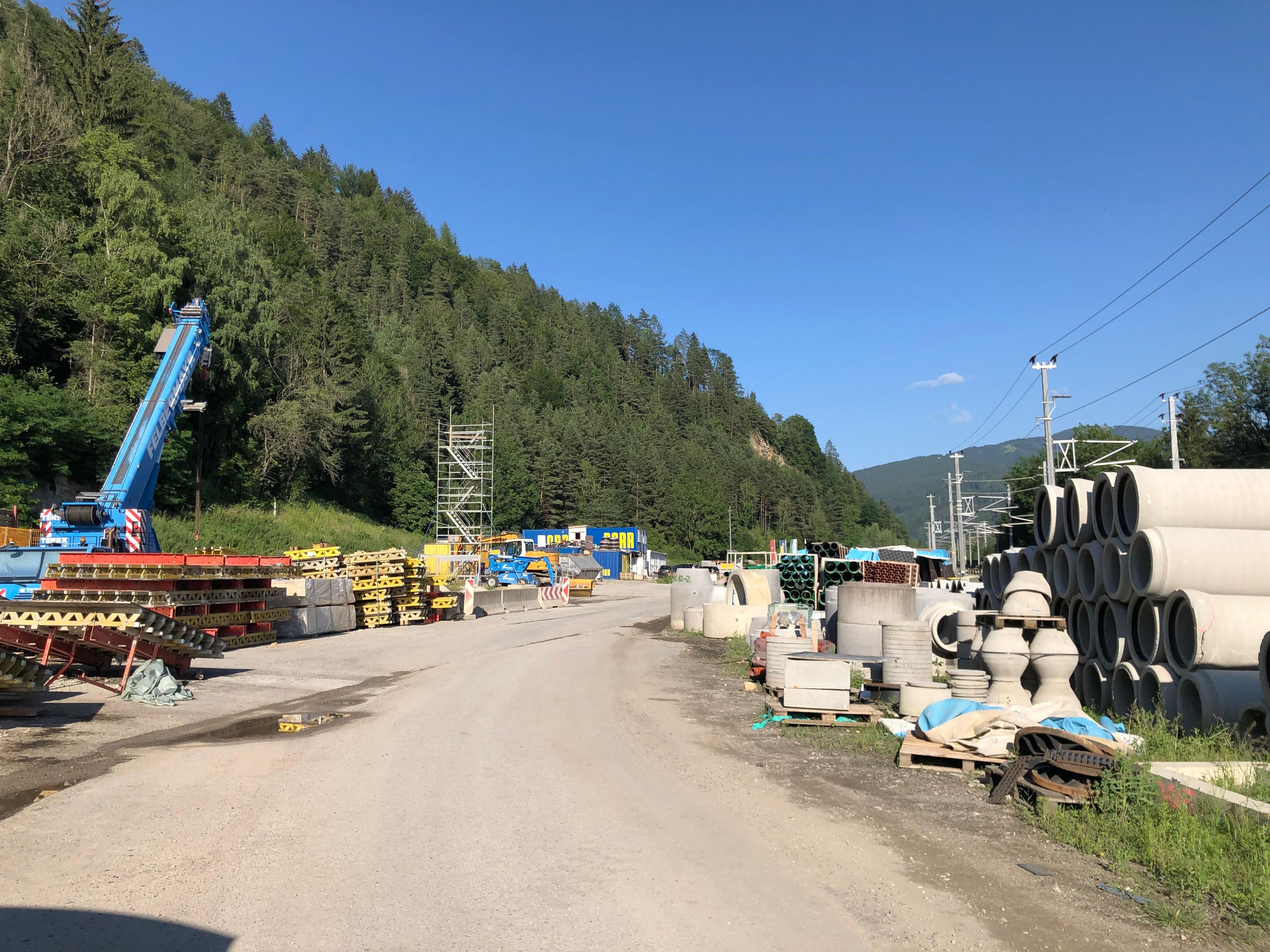 Die Baustelle des Semmering-Basistunnels beim Portal in Mürzzuschlag. (Archivbild)