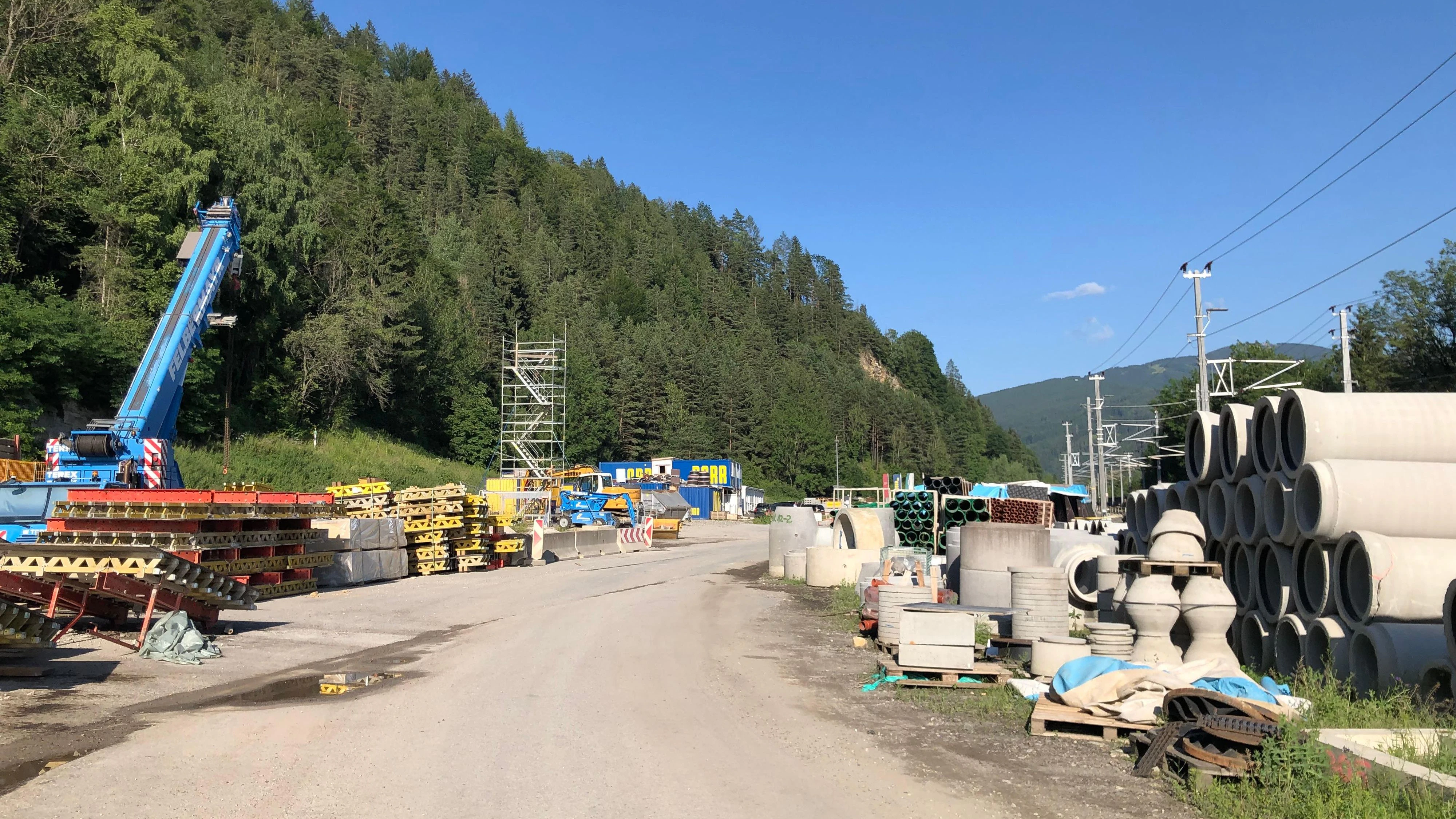 Die Baustelle des Semmering-Basistunnels beim Portal in Mürzzuschlag. (Archivbild)