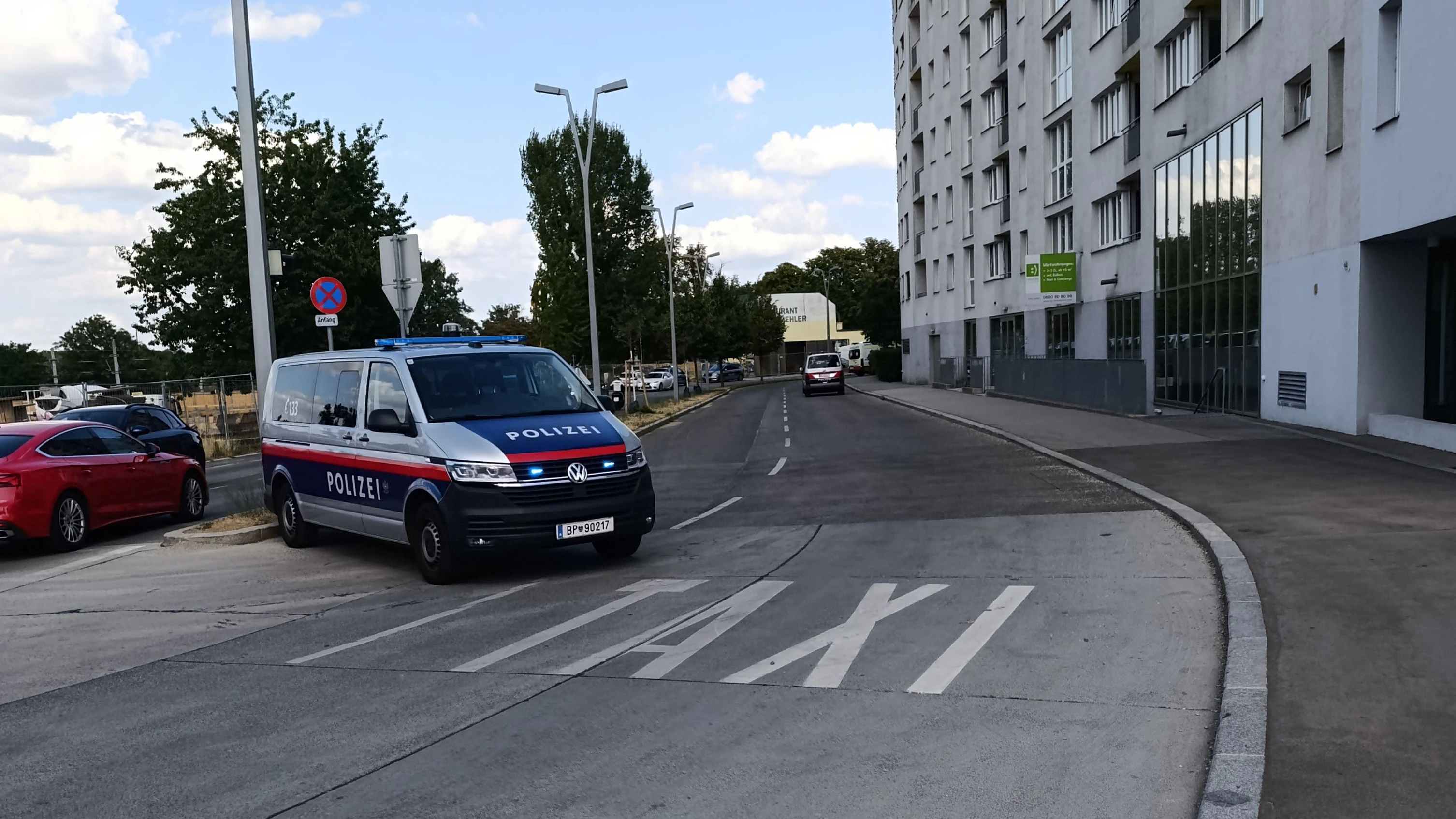 Schwerer Unfall in Wien-Leopoldstadt am Marathonweg