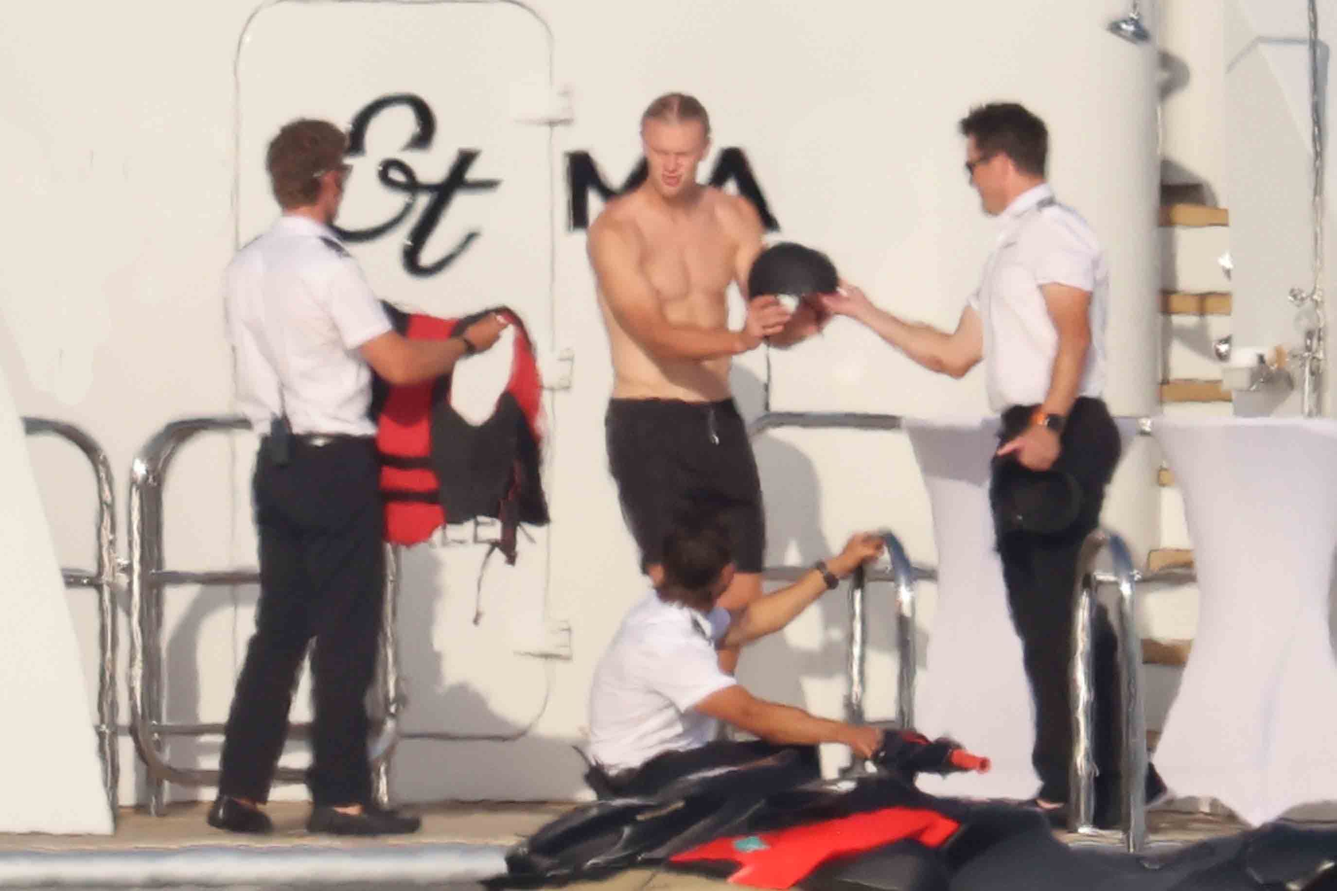 Haaland hatte Lust auf eine Spritztour am Jetski.