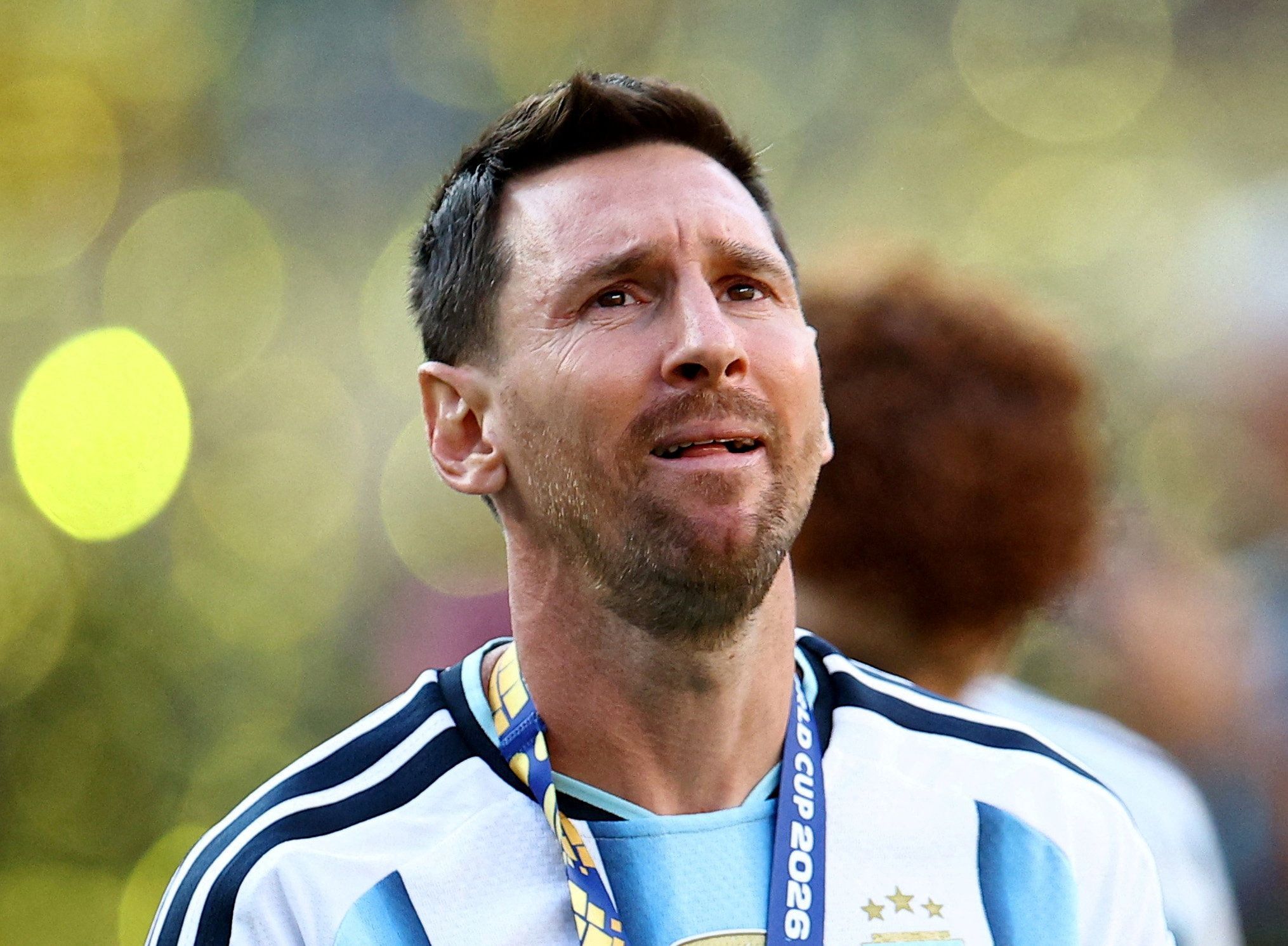 Lionel Messi mit GOAT-Tränen in den Augen