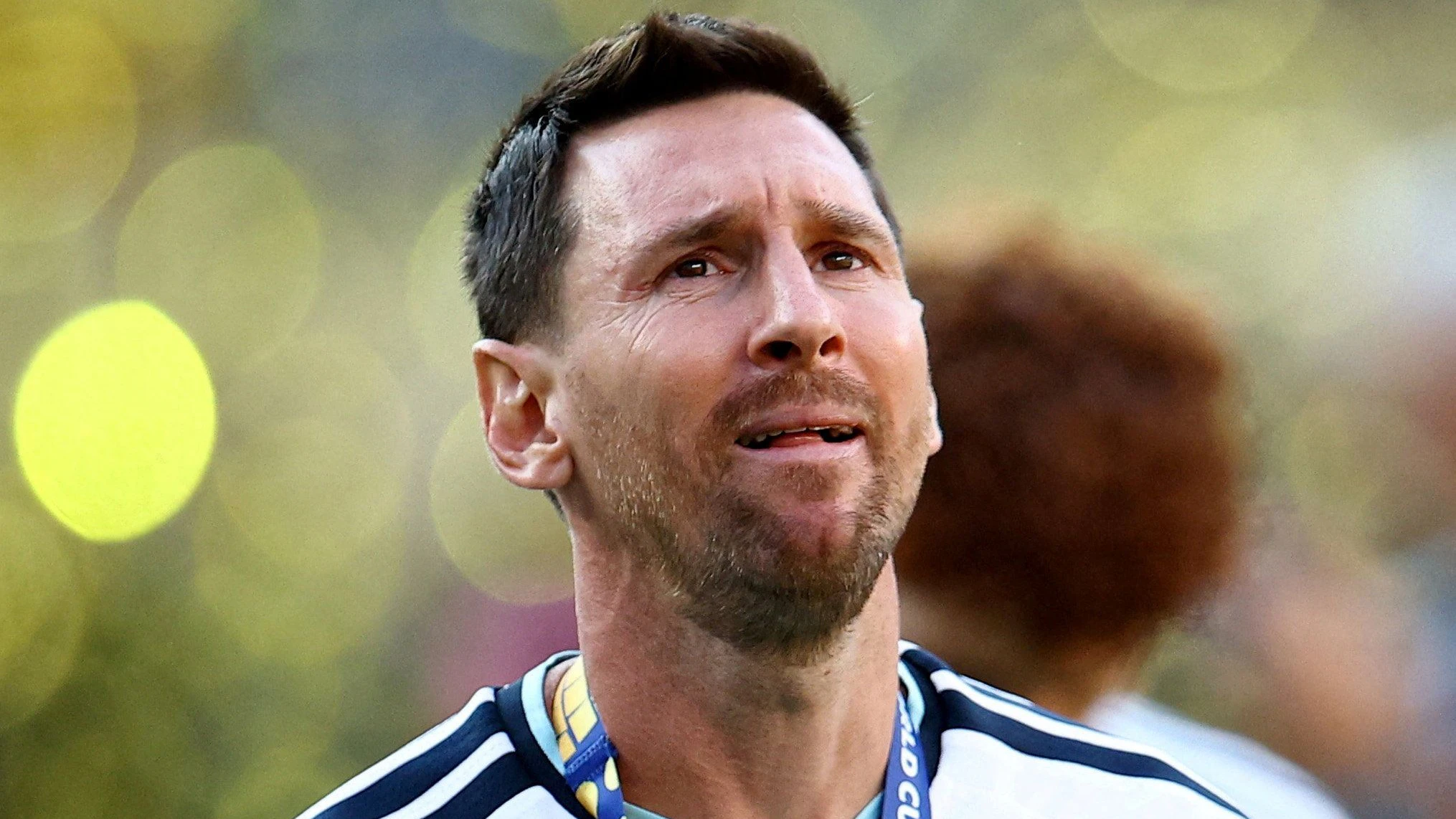 Lionel Messi mit GOAT-Tränen in den Augen