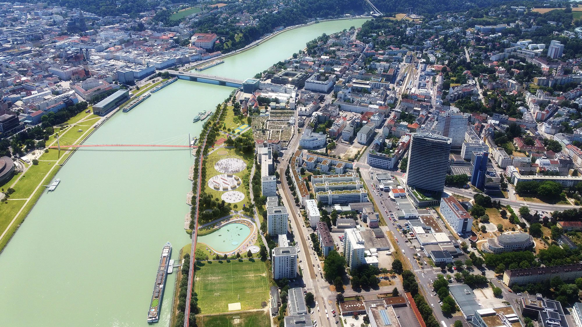LinzPlus-Chef Lorenz Potocnik spricht vom "Rohdiamanten" der Stadt. Das Areal habe das Potenzial, zum "Central Park direkt an der Donau" zu werden.