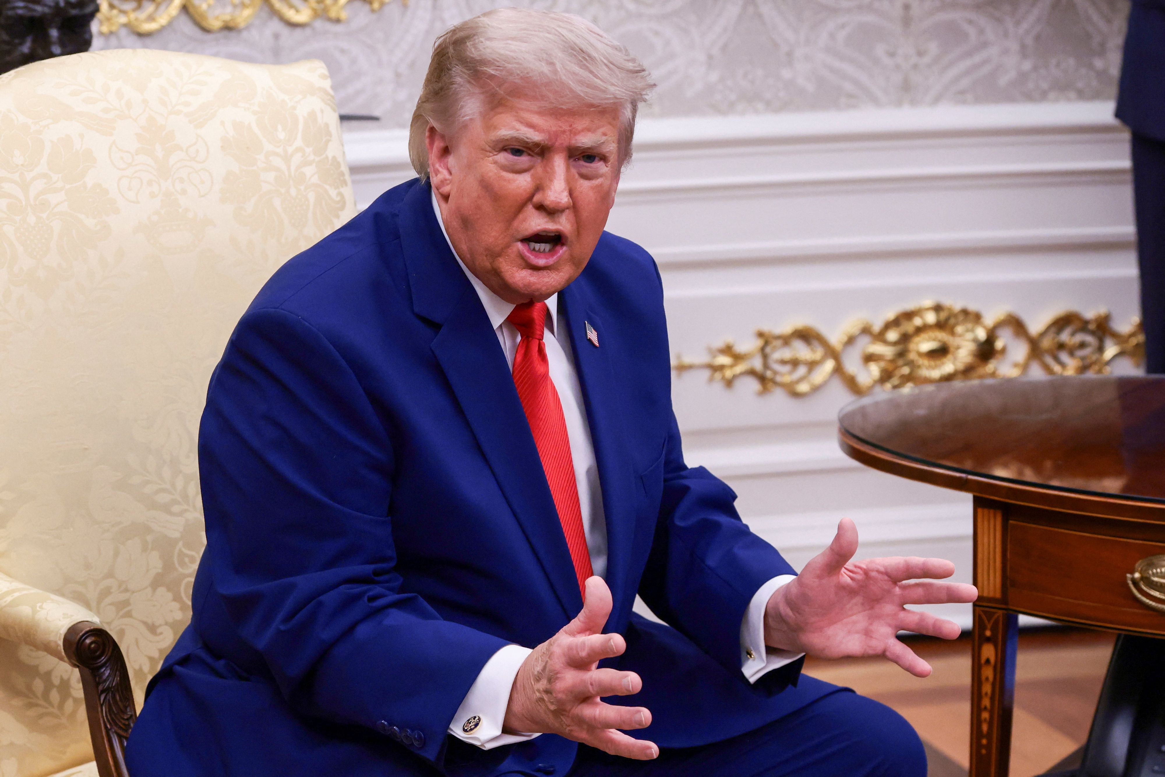 Donald Trump warnt Huthis vor einer möglichen Blockade von saudiarabischen Häfen. 