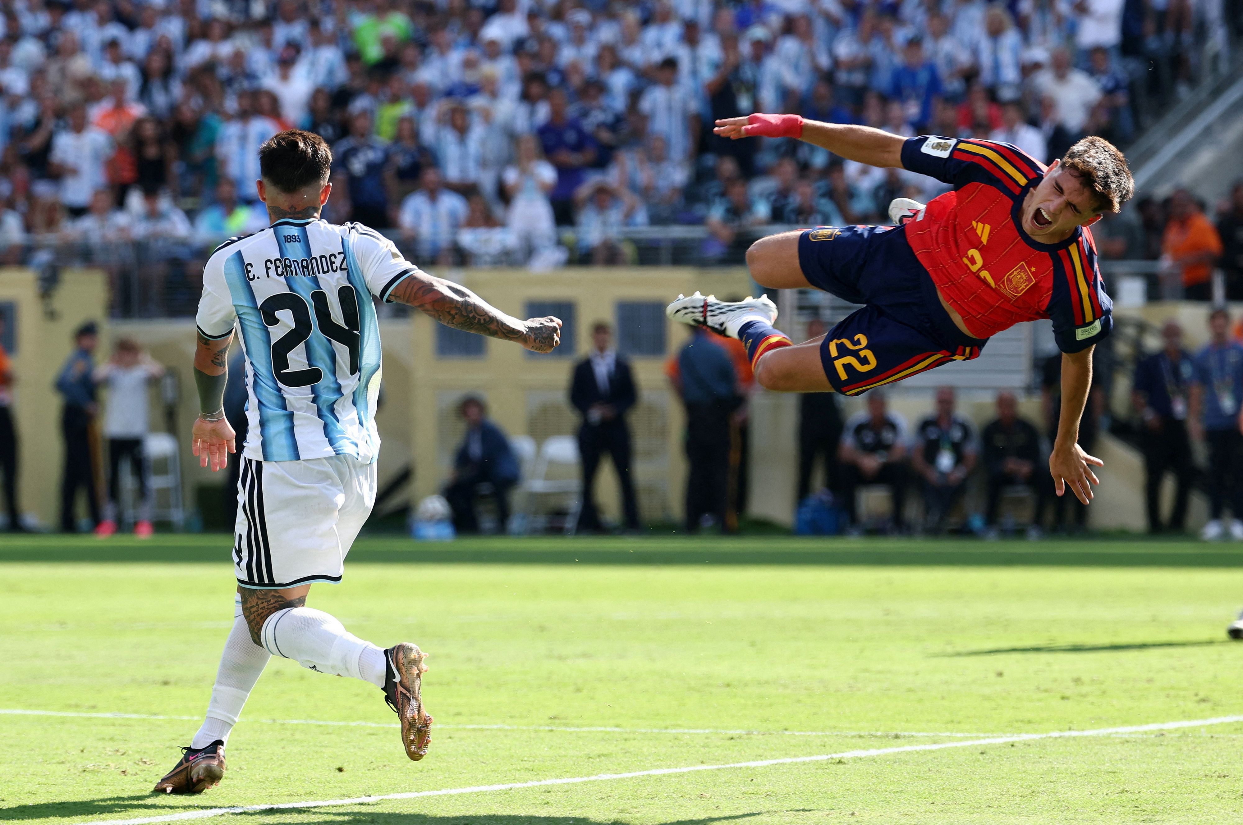 Argentinien-Star Enzo Fernandez flog im WM-Finale mit Gelb-Rot vom Platz. 