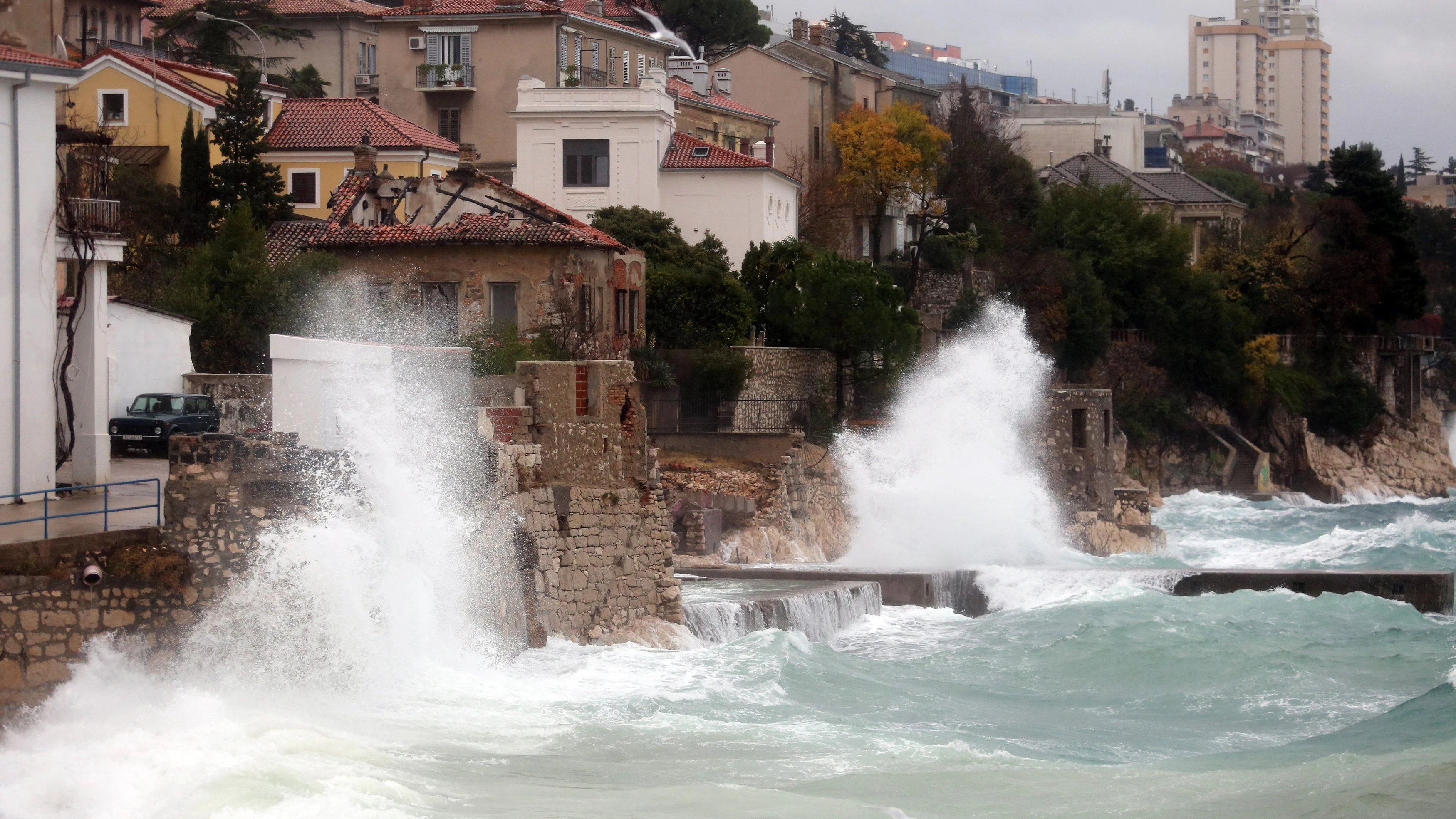 Schwere Unwetter wüten an Kroatiens Küste.